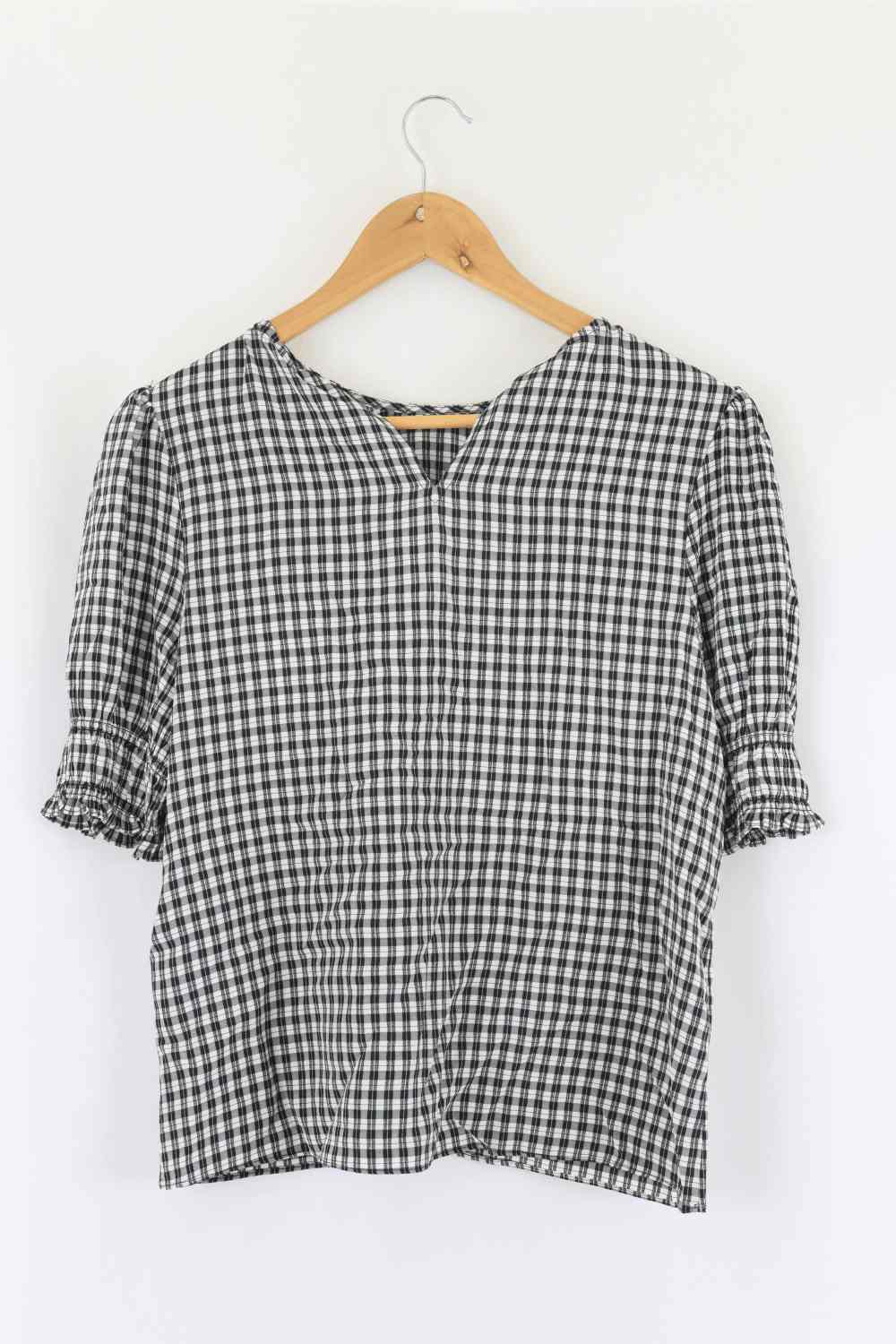 Forever New Black And White Check Top 8