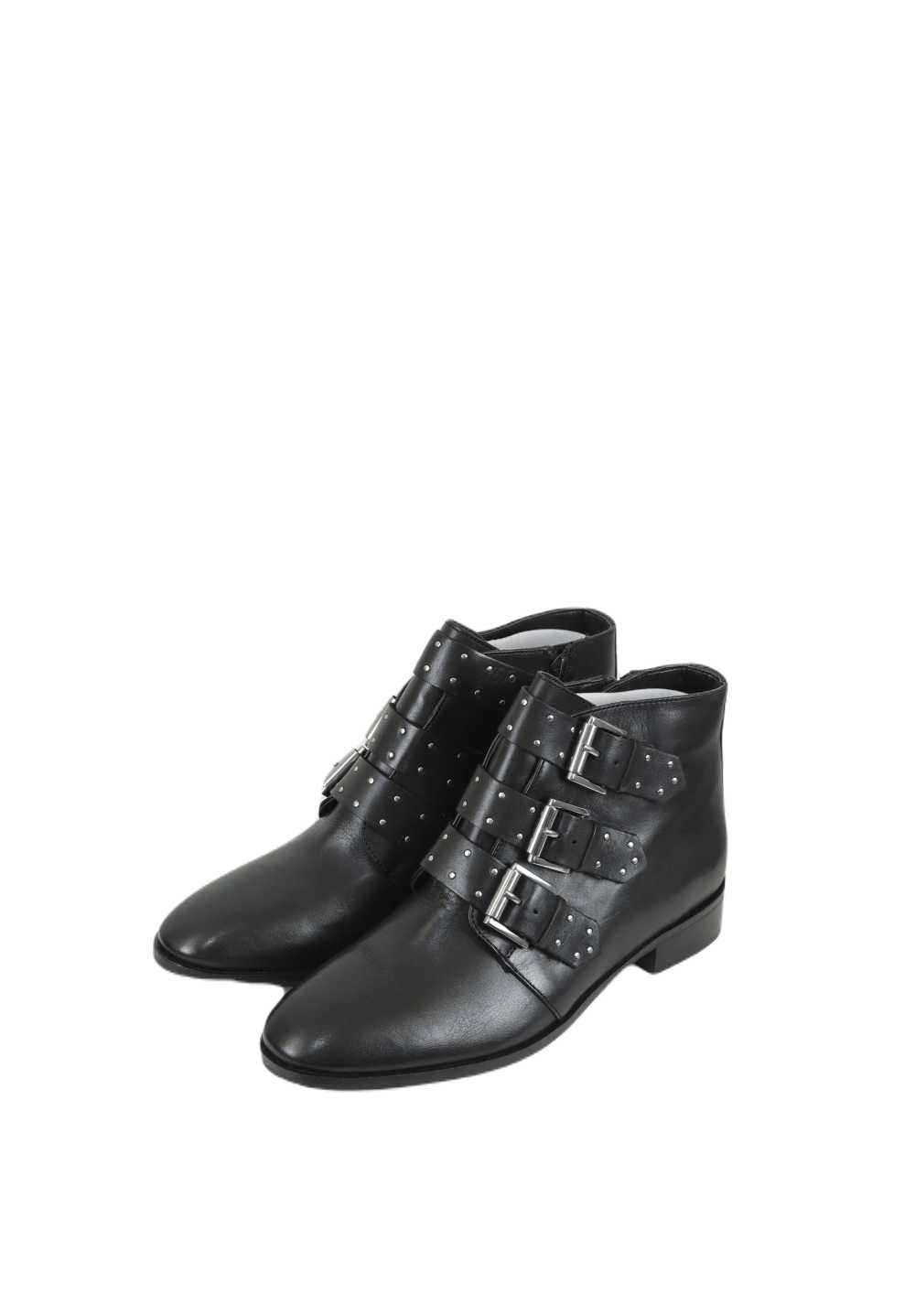 Asos Black Boots With Studs And Buckles 9
