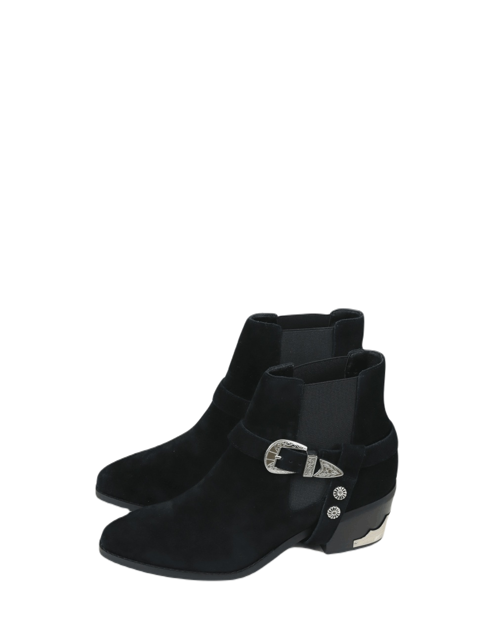 Asos Suede Black Boots Cow Boy Ankle Boot 9