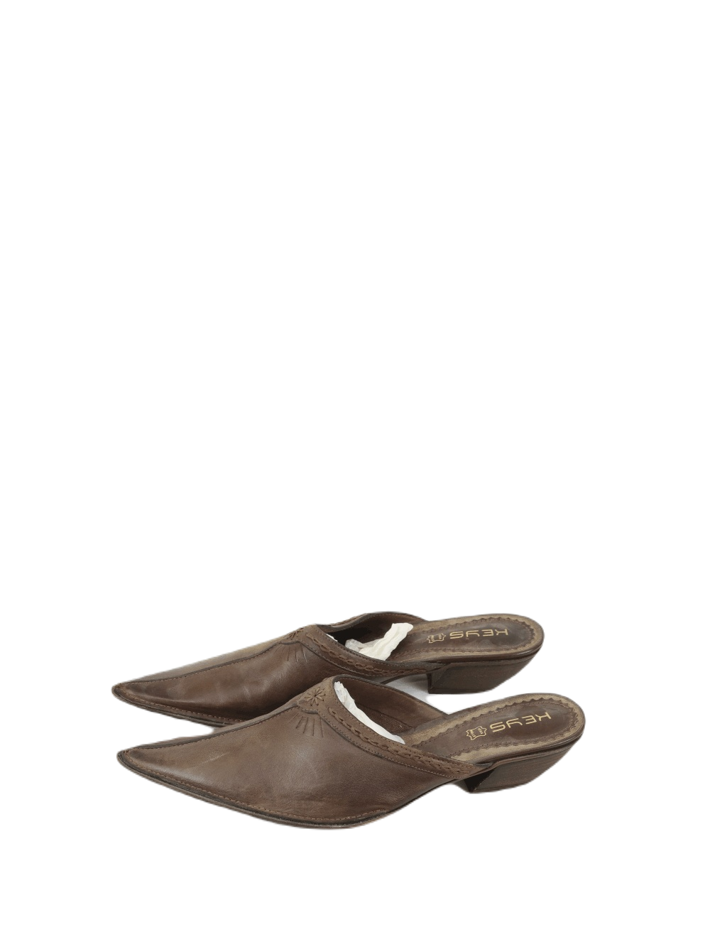 Keys Brown Slip On pointed Toe Mule 9