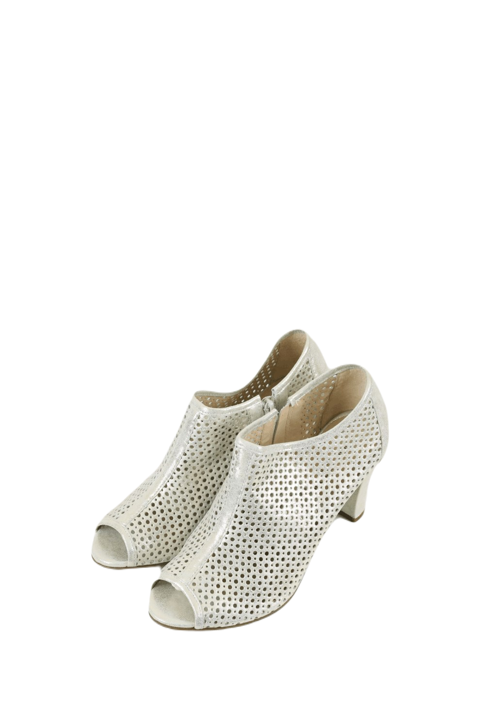 Gino Ventori Silver suede Wedges 9