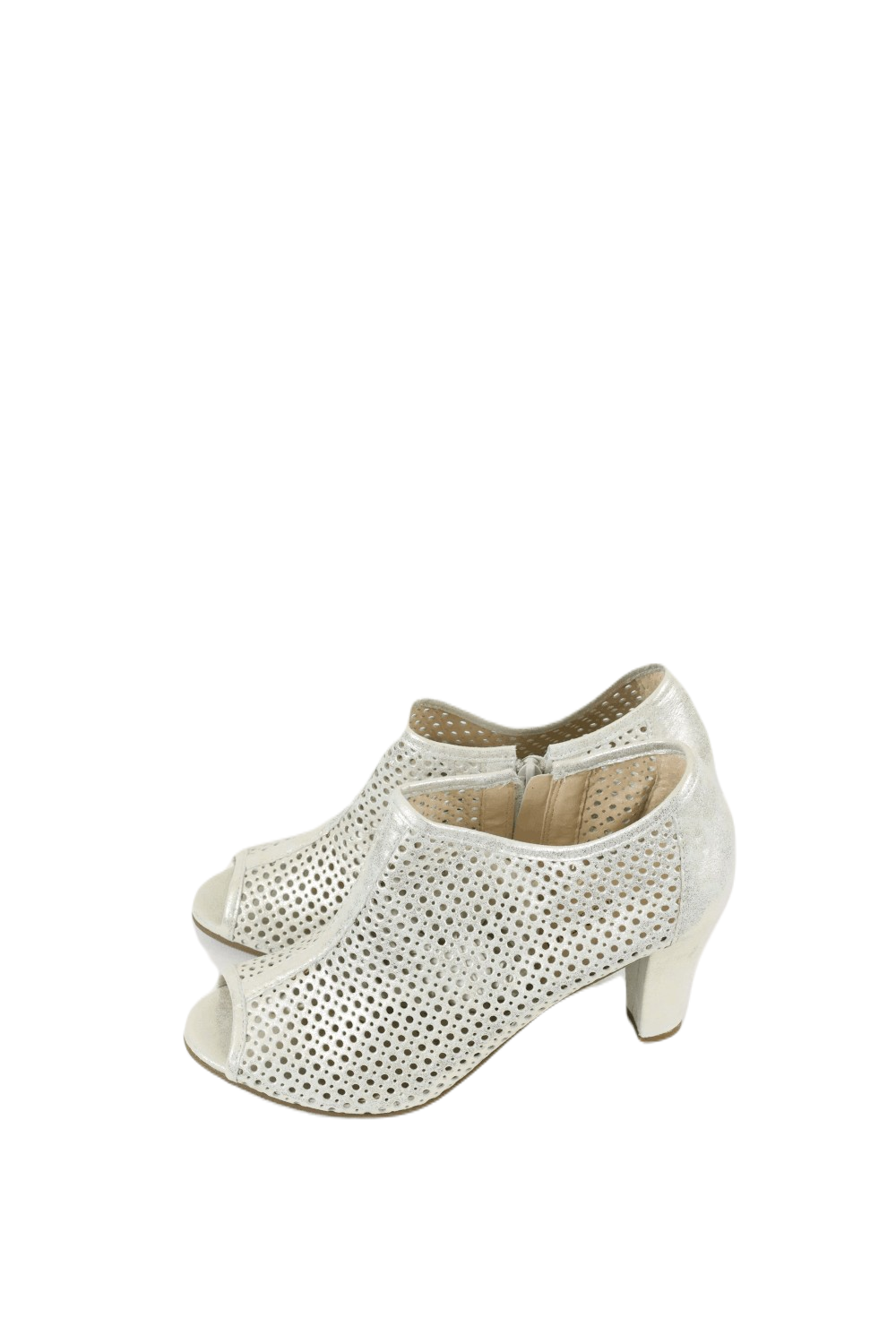Gino Ventori Silver suede Wedges 9