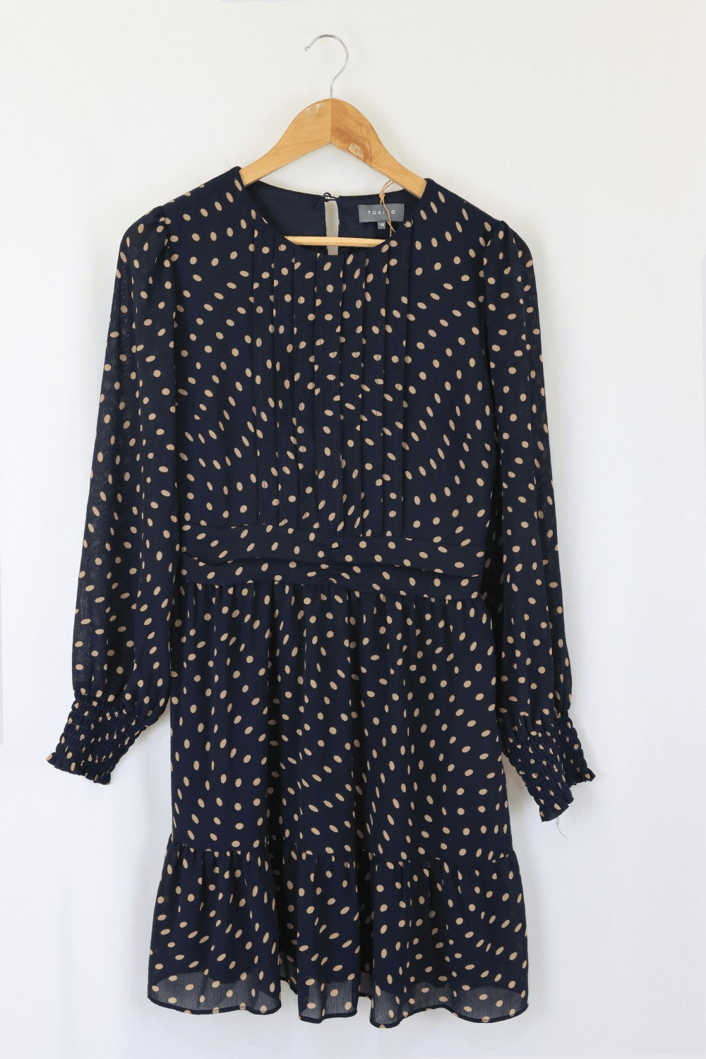 Tokito Blue And Brown Polka Dot Dress 10