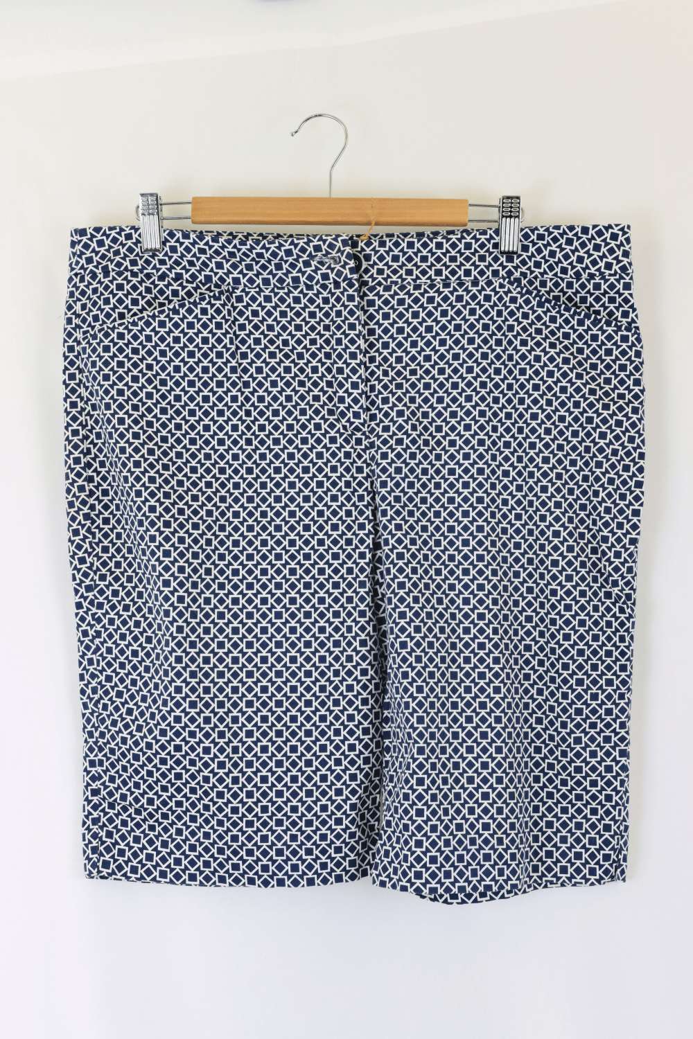 W Lane Blue And White Shorts 14