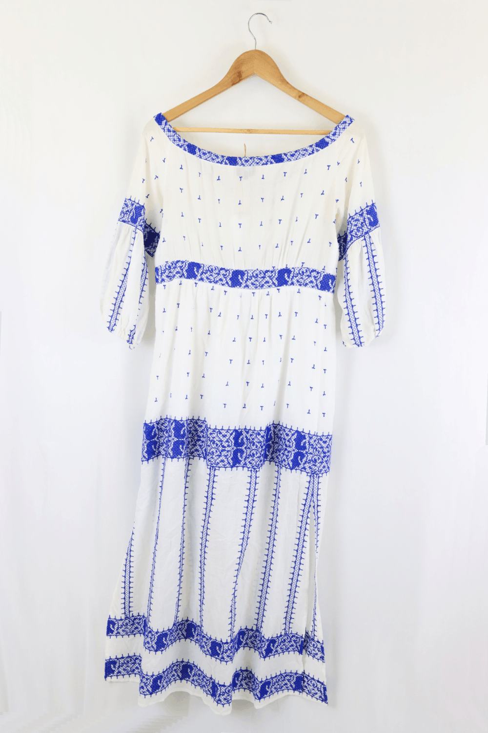 Bardot White And Blue Dress 12