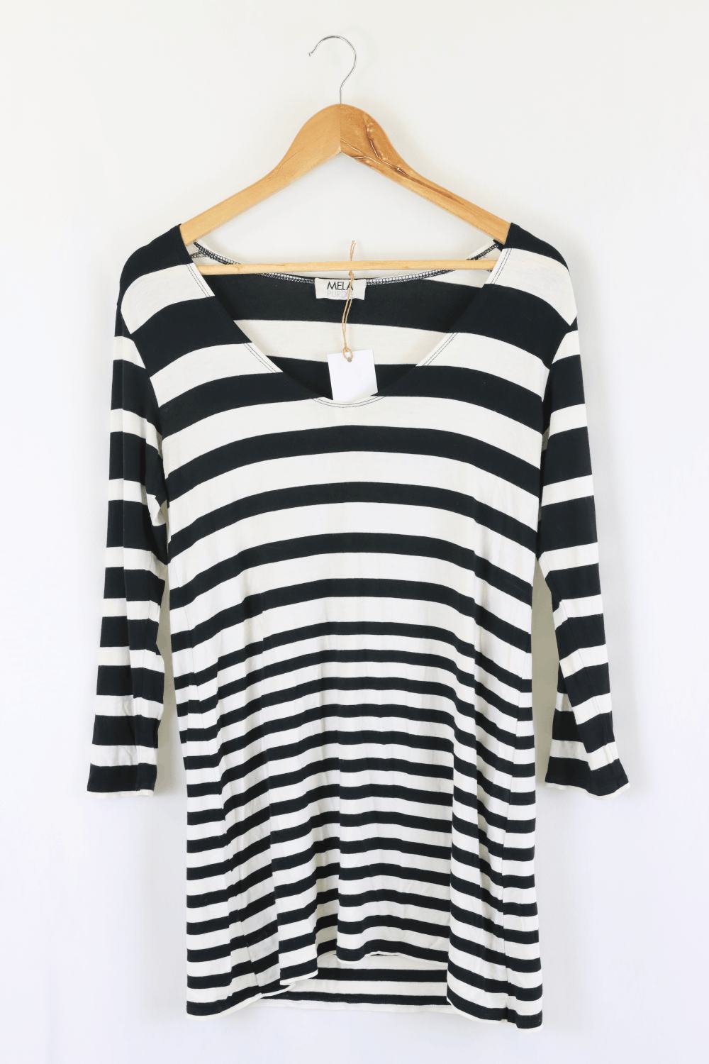 Mela Purdie Black And White Striped Top 10