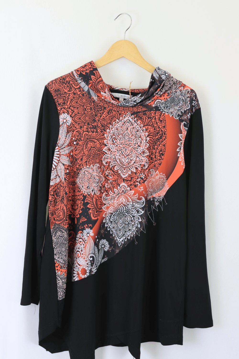 W Lane Red And Orange Long Sleeve Top L