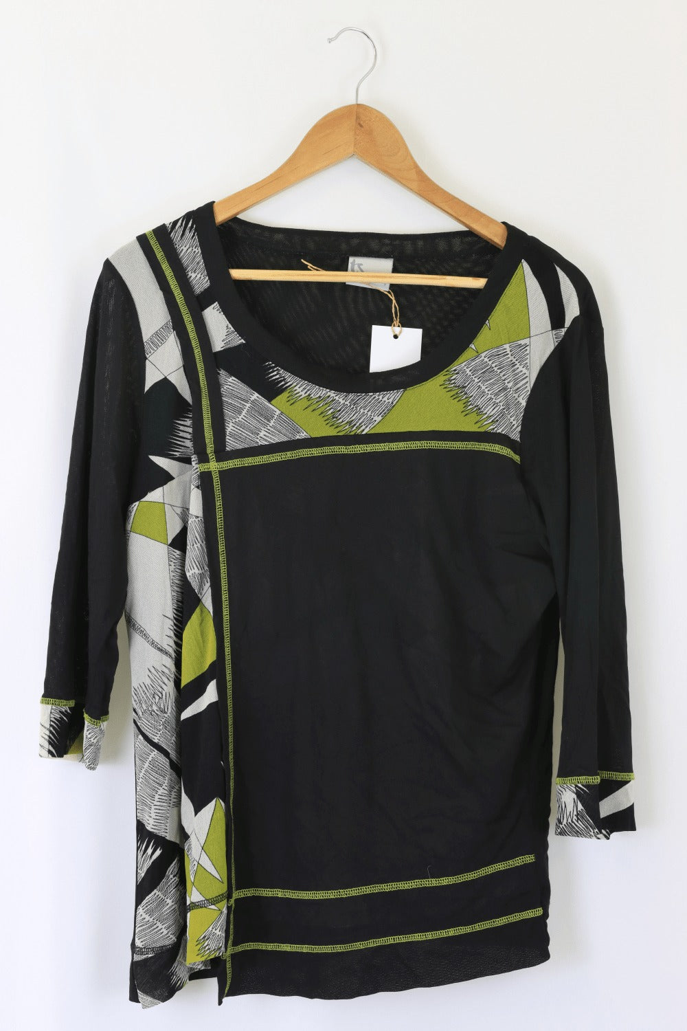 Taking Shape TS Green And Grey Long Sleeve Top S