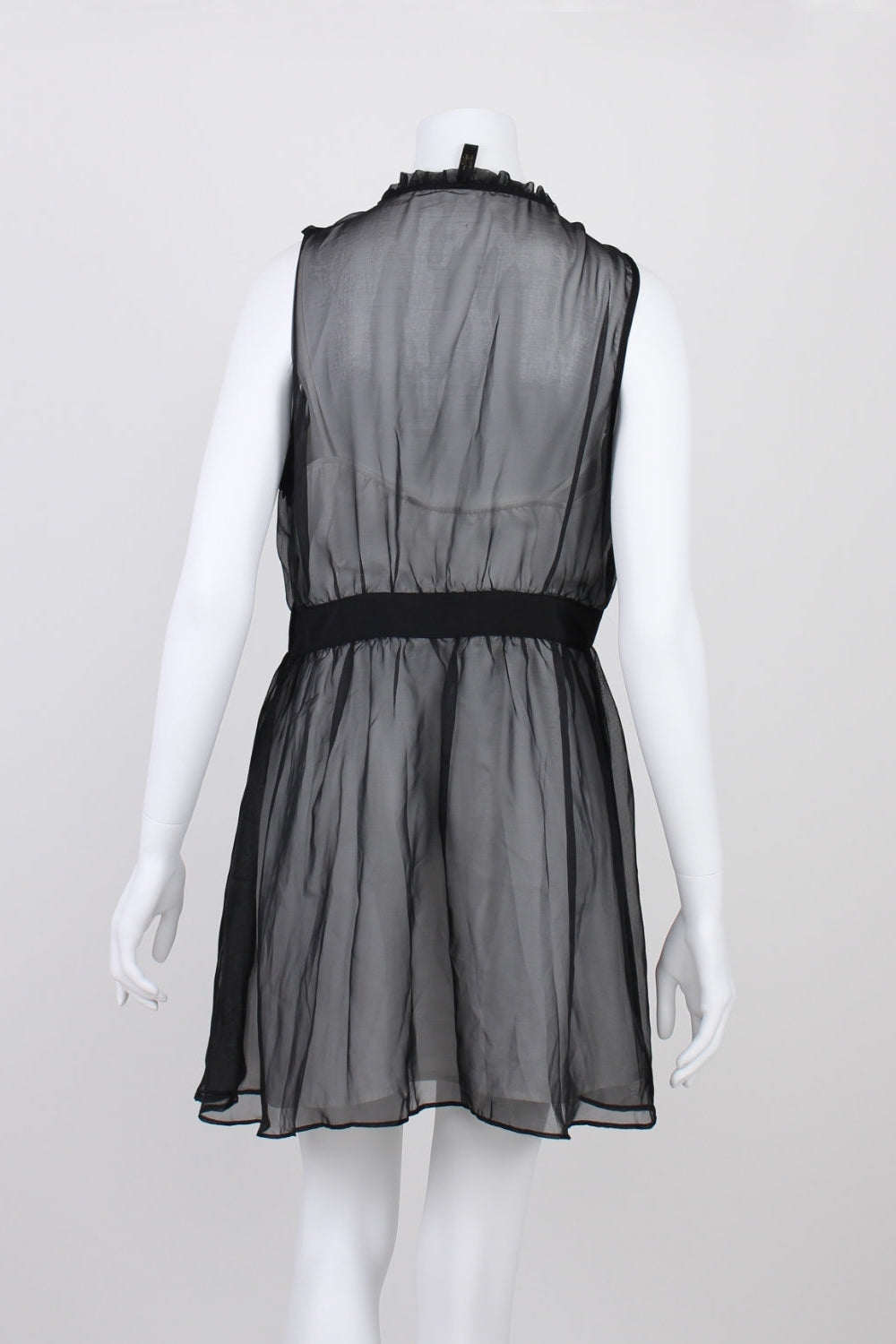 Miss Shop Black Sleeveless Button Front Dress 14