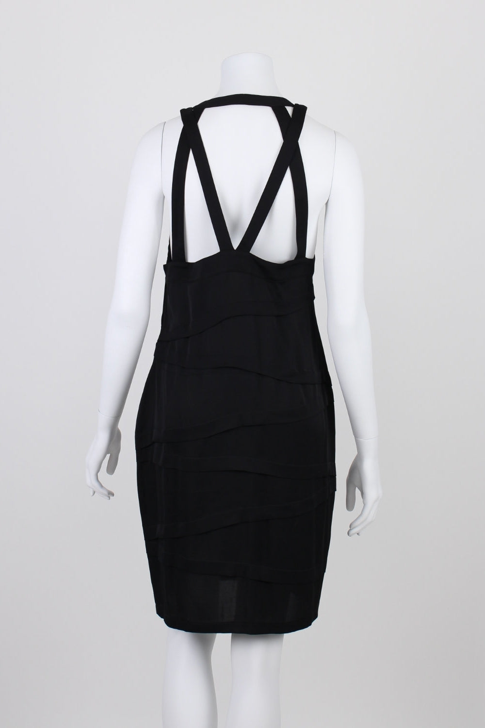 Ginger &amp; Smart Black Strappy Silk Dress 12