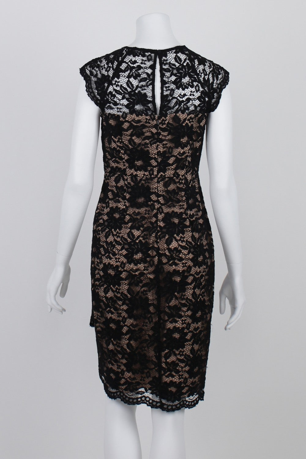 Jacqui E Black Lace Dress 8