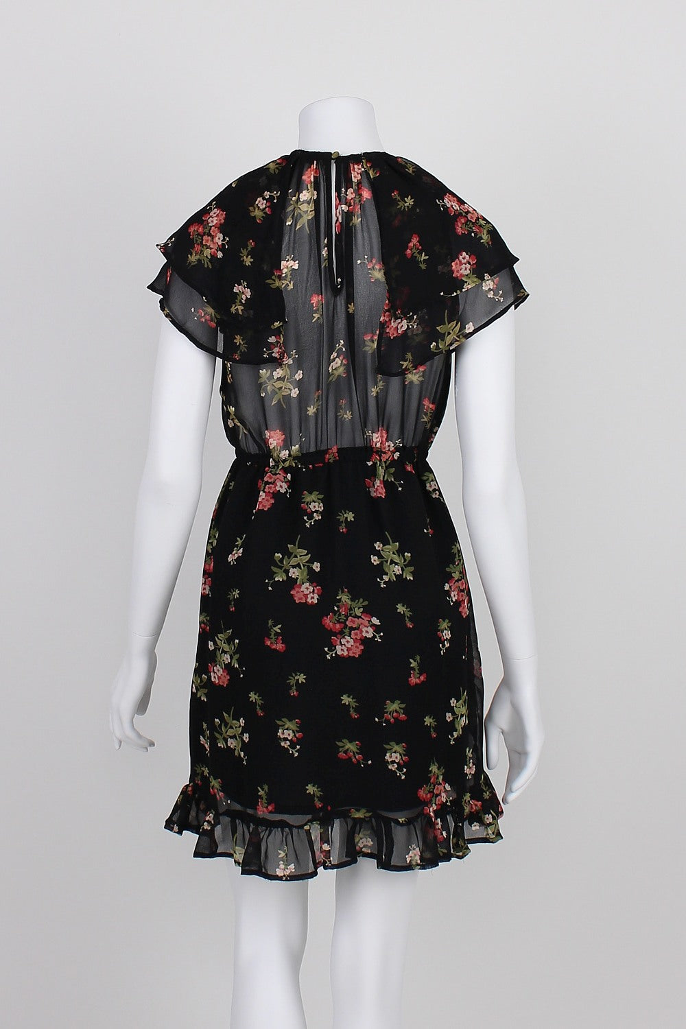 Piper Black Floral Ruffle Detail Dress 8