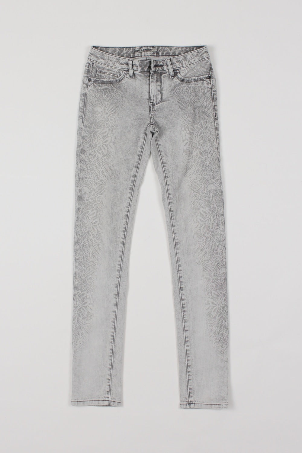 Jeanswest Grey Patterned Super Skinny Jeans AU 7 / 25