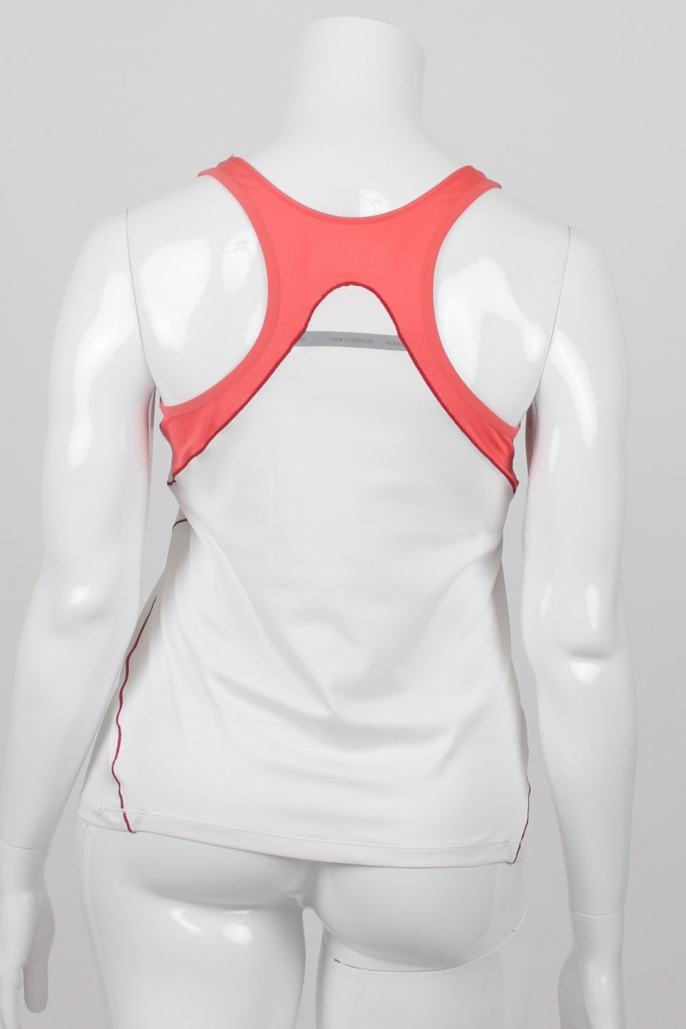 New Balance White and Pink Active Tank L