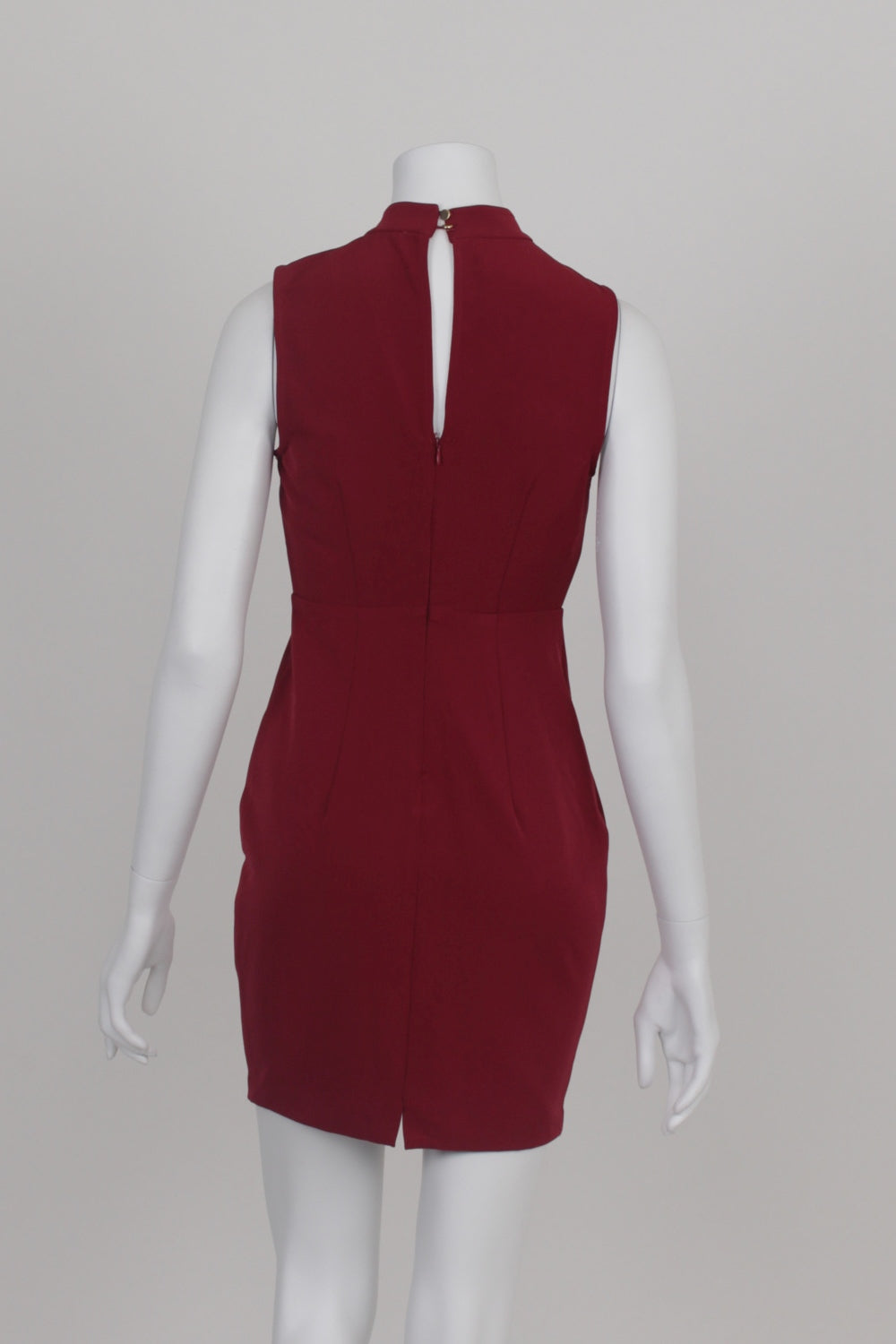 LA Collective Maroon Lattice Front Dress 6