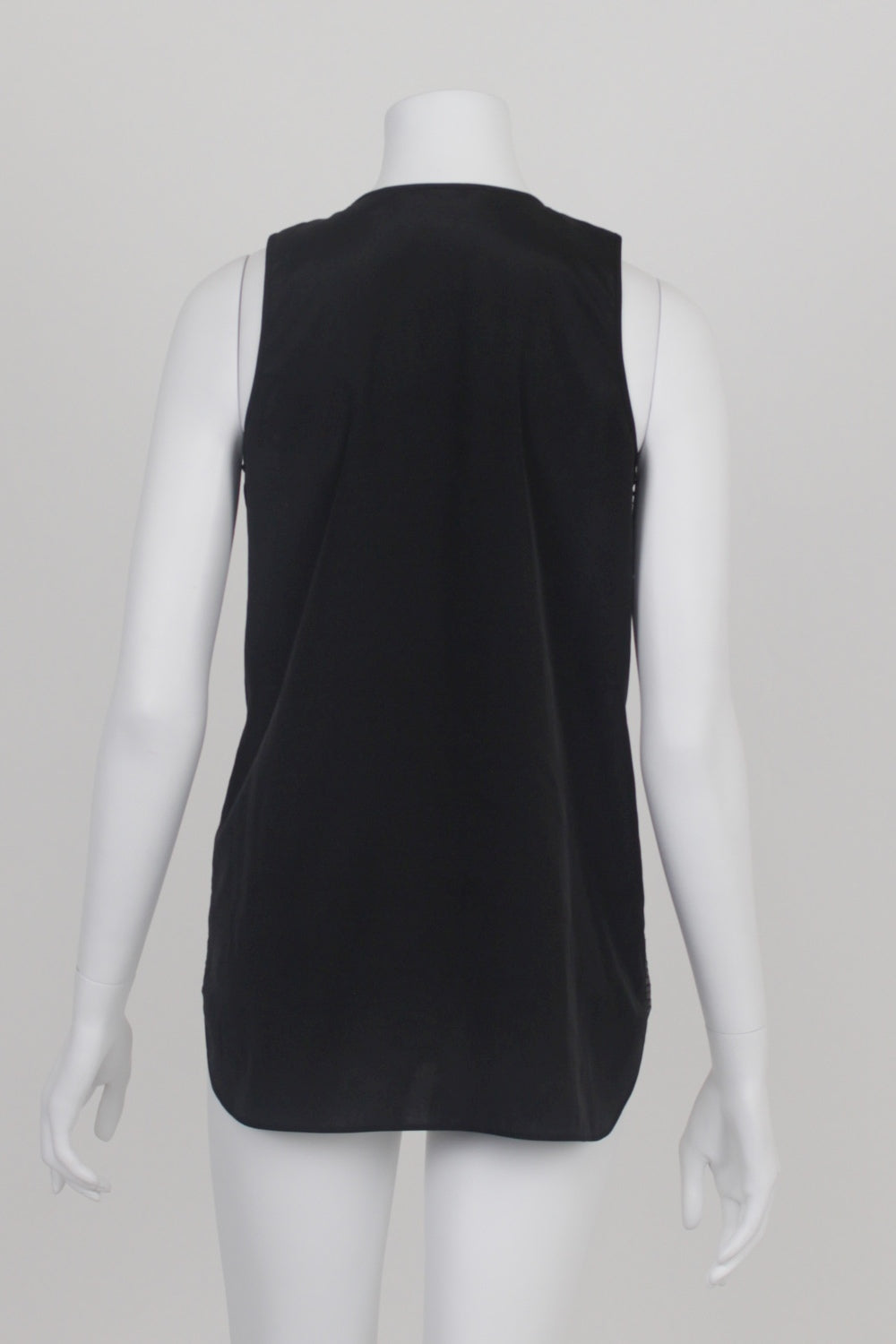 Country Road Black Textured Silk Top S