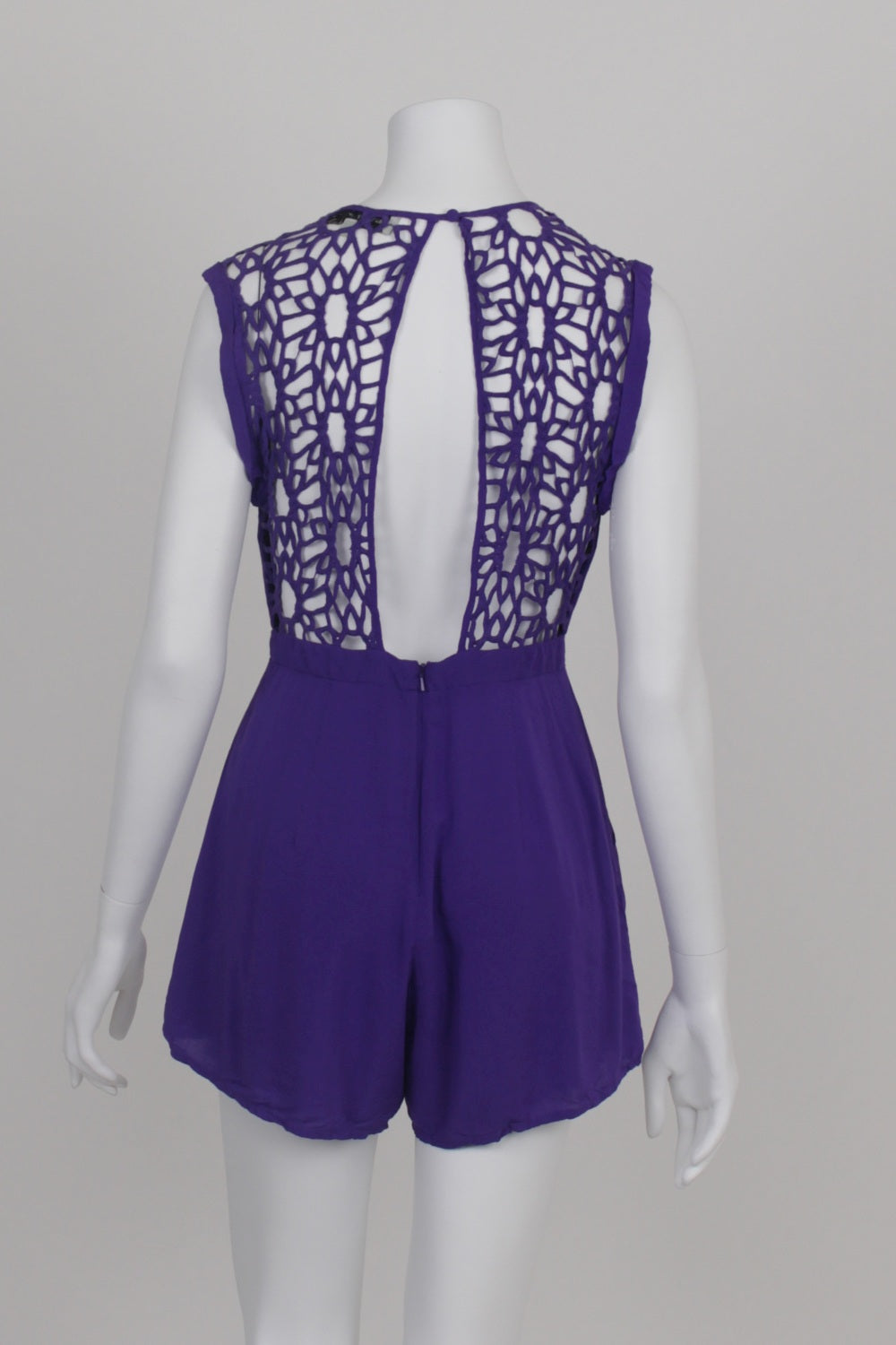 Blessed Are The Meek Purple Crochet Playsuit 10