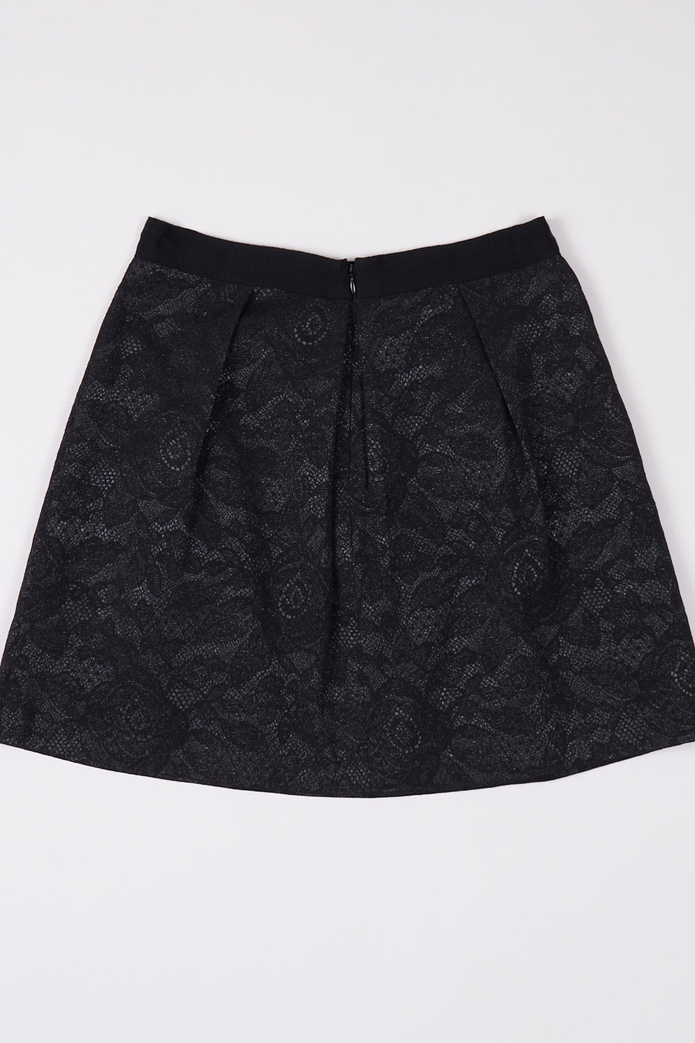 Portmans Black Metallic Detail Pleated Skirt 10