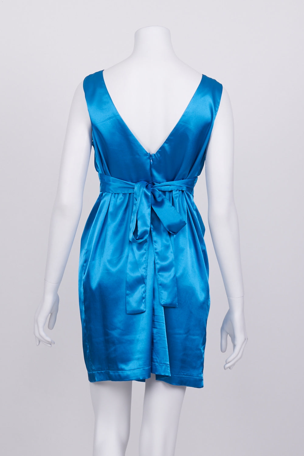 Bella Bleu Blue Sleeveless Pleated Dress 10