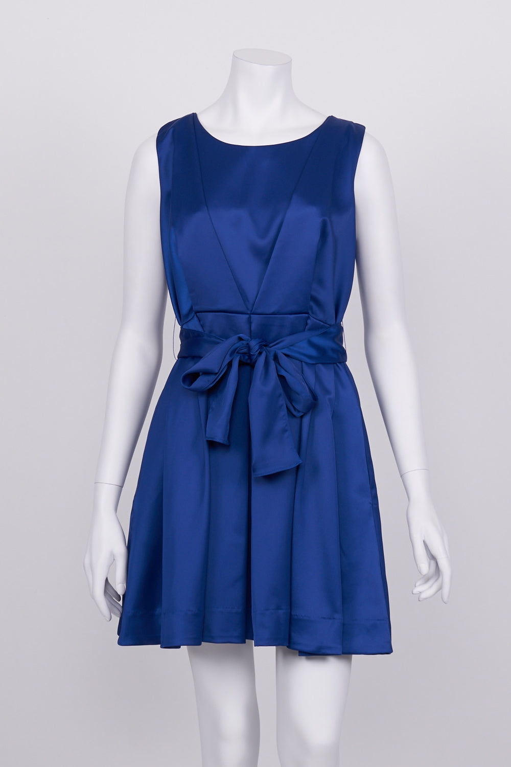 Bella Bleu Navy Pleated Sleeveless Dress 10