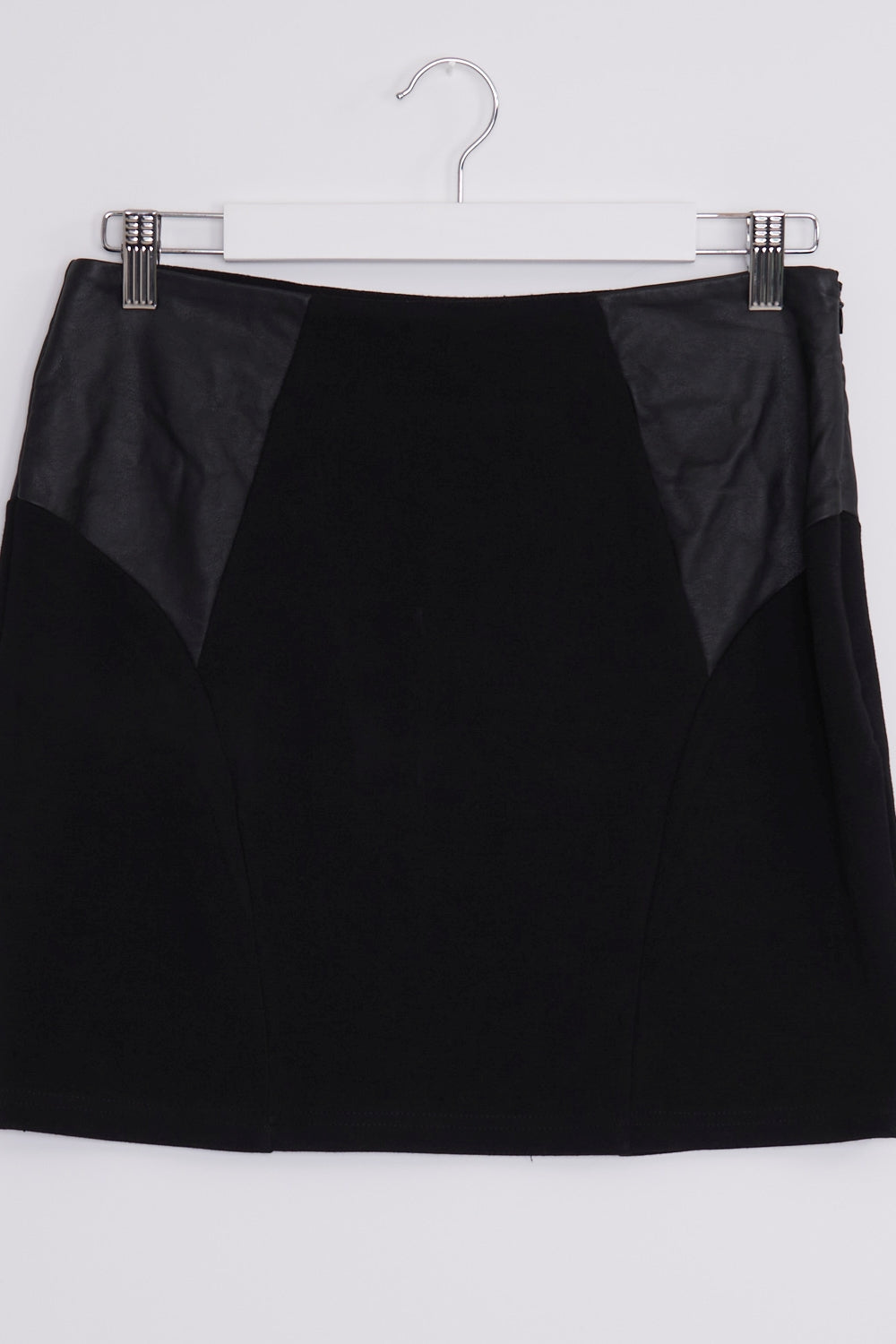 Ally Fashion Black Faux Leather Detail Mini Skirt 12