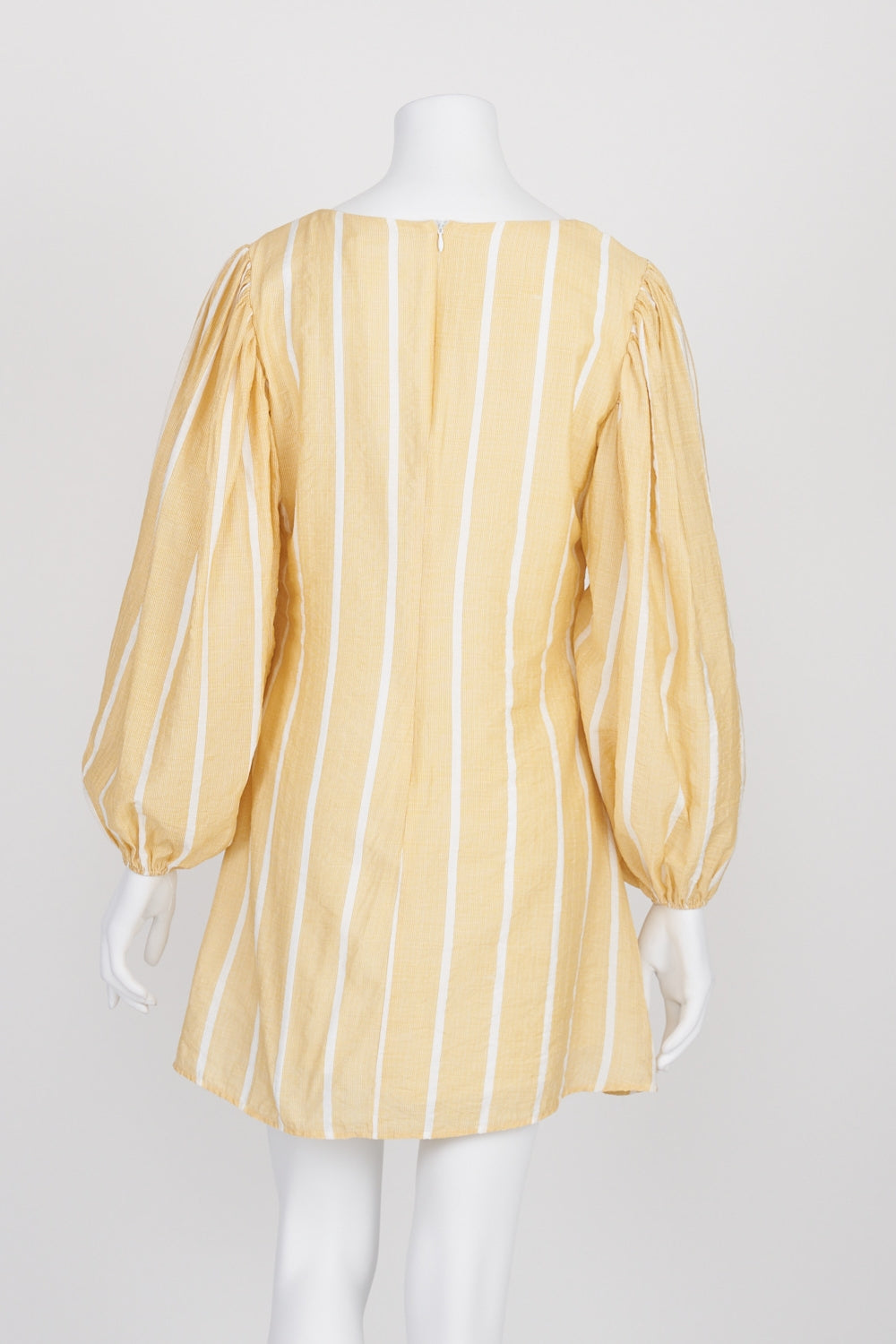 Girl And The Sun Yellow And White Striped Dress S