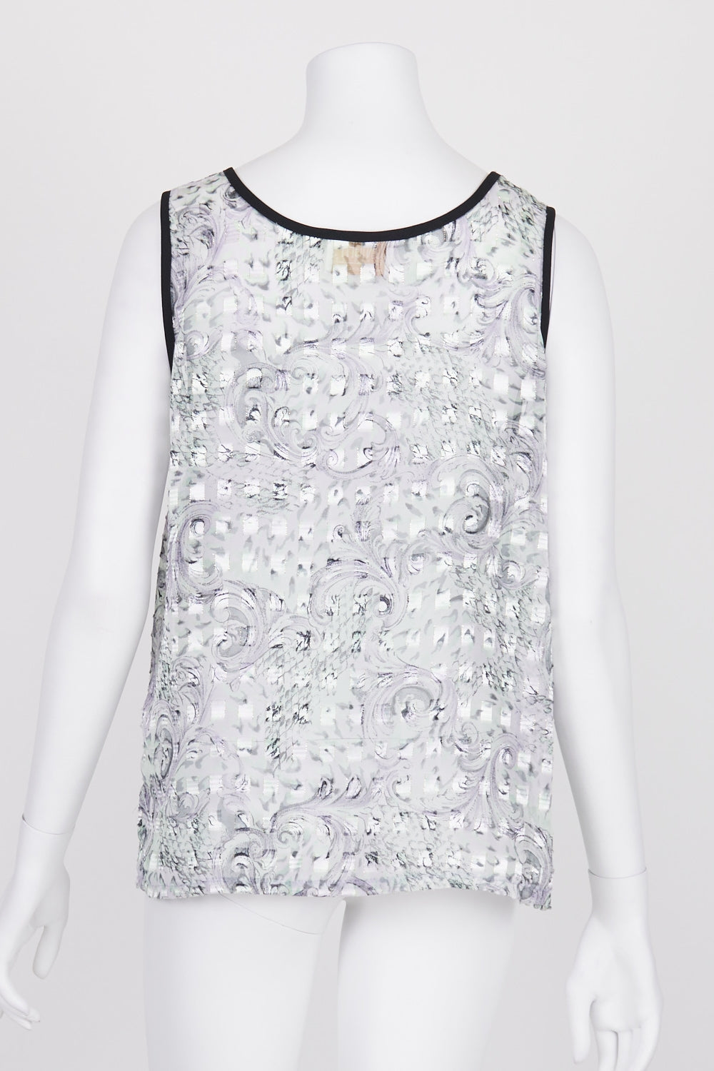 Tonight's Vintage Classics Patterned Sheer Sleeveless Top 12