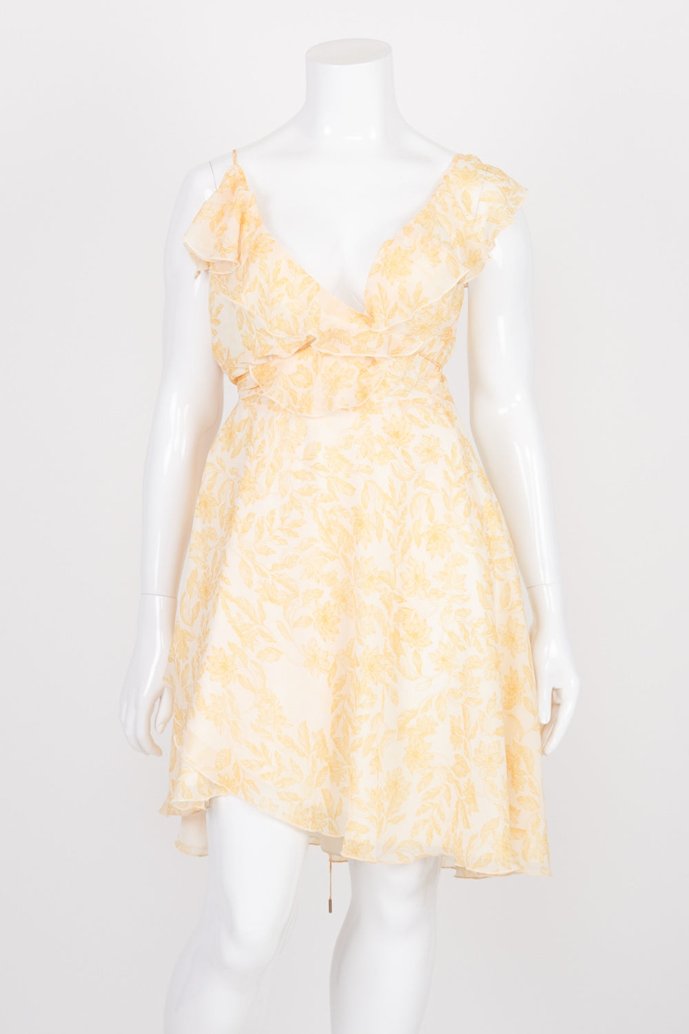 House Of Harlow 1960 x Revolve Yellow Floral Wrap Dress XL