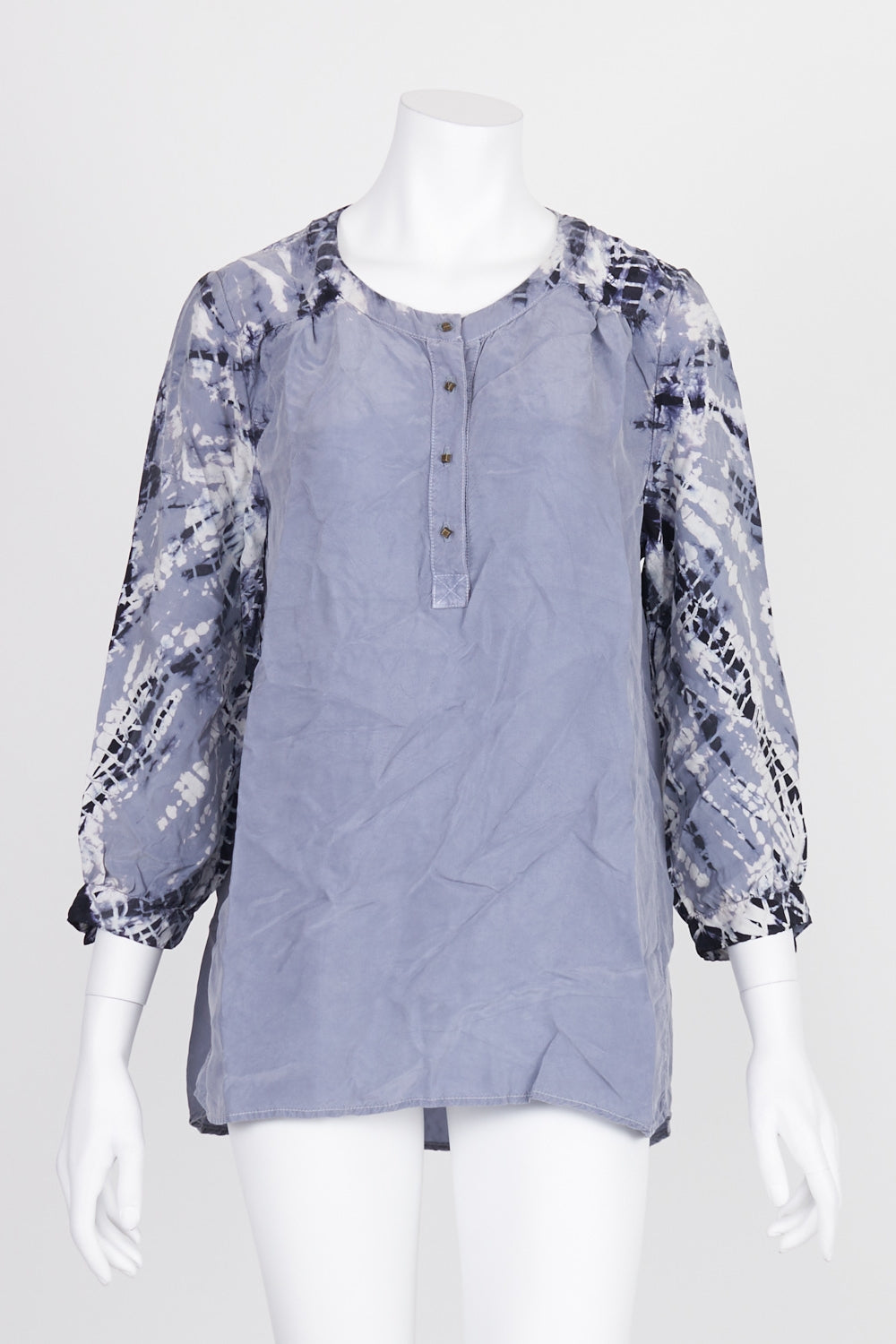 Gypsy 05 Made In Hollywood Blue Patterned Top S