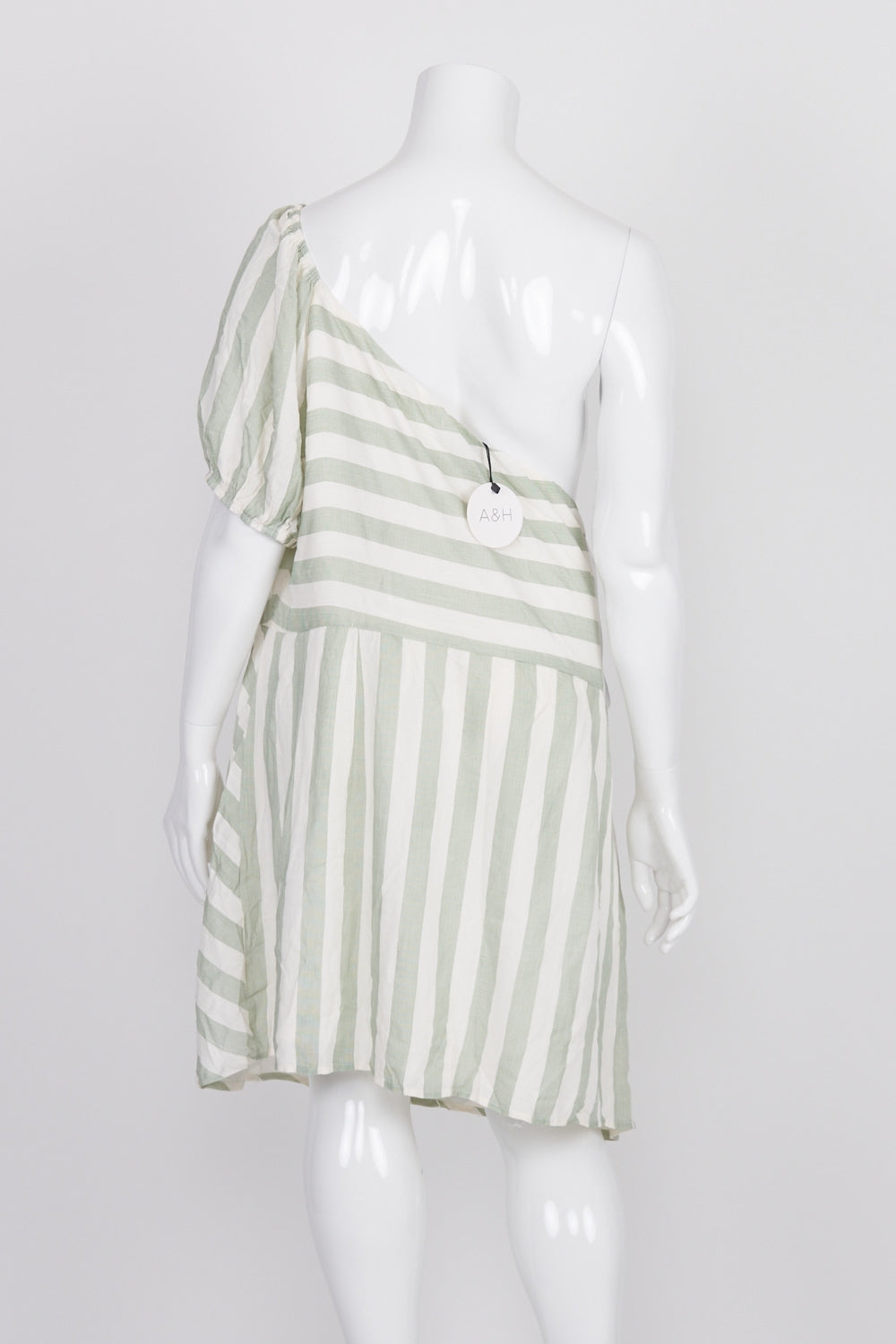 Atmos & Here Striped One Shoulder Dress 26