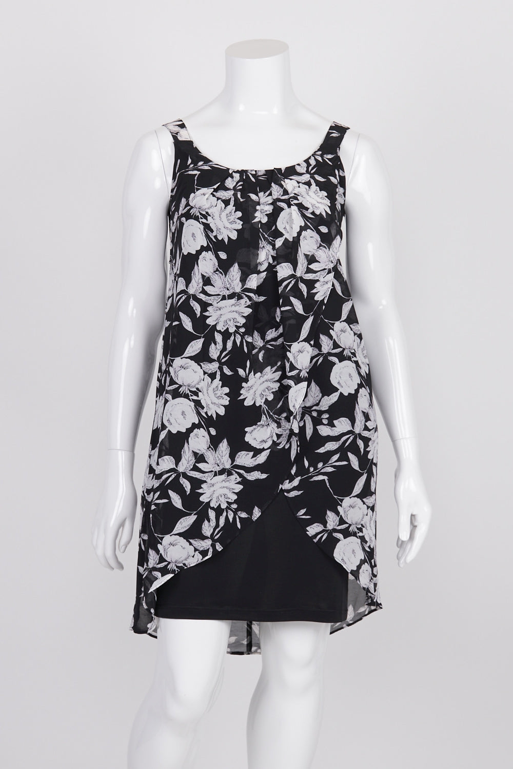 Leoni Black And White Floral Dress 12