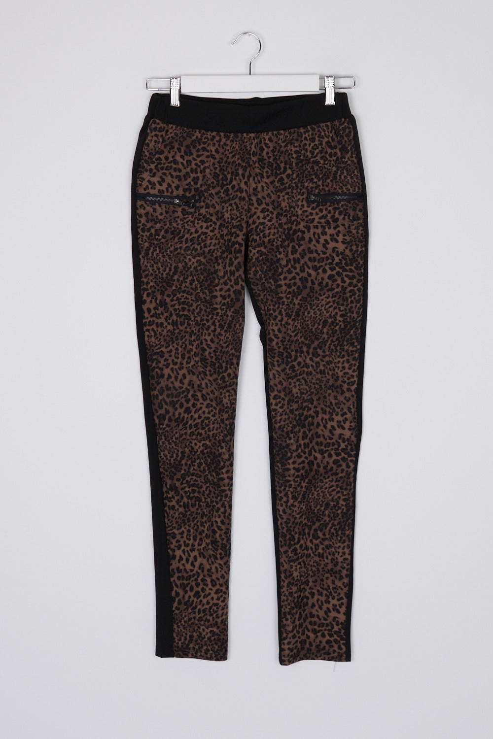 Olla Oh Leopard Print Skinny Leg Pants S