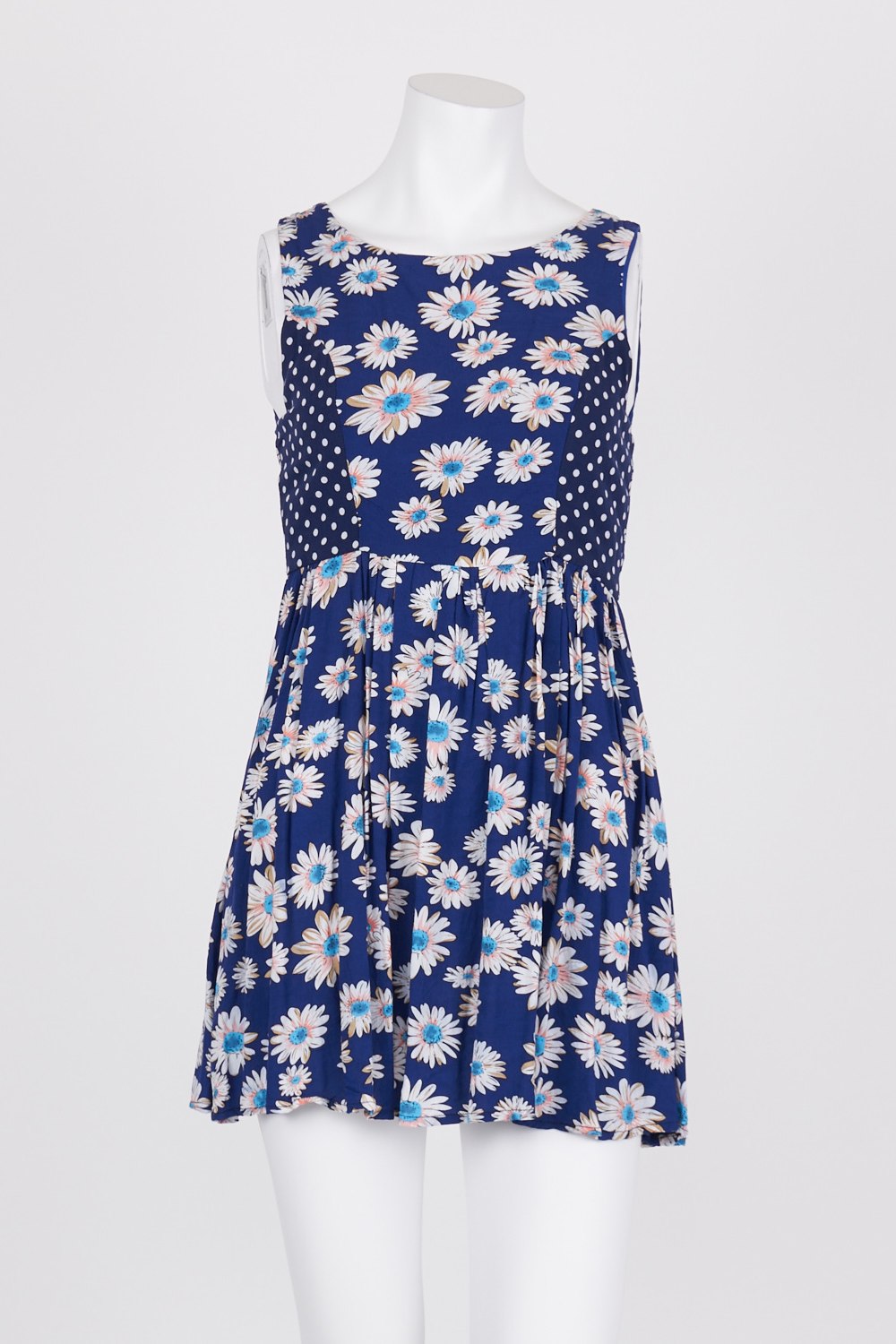 Quirky Circus Blue Floral Dress 10