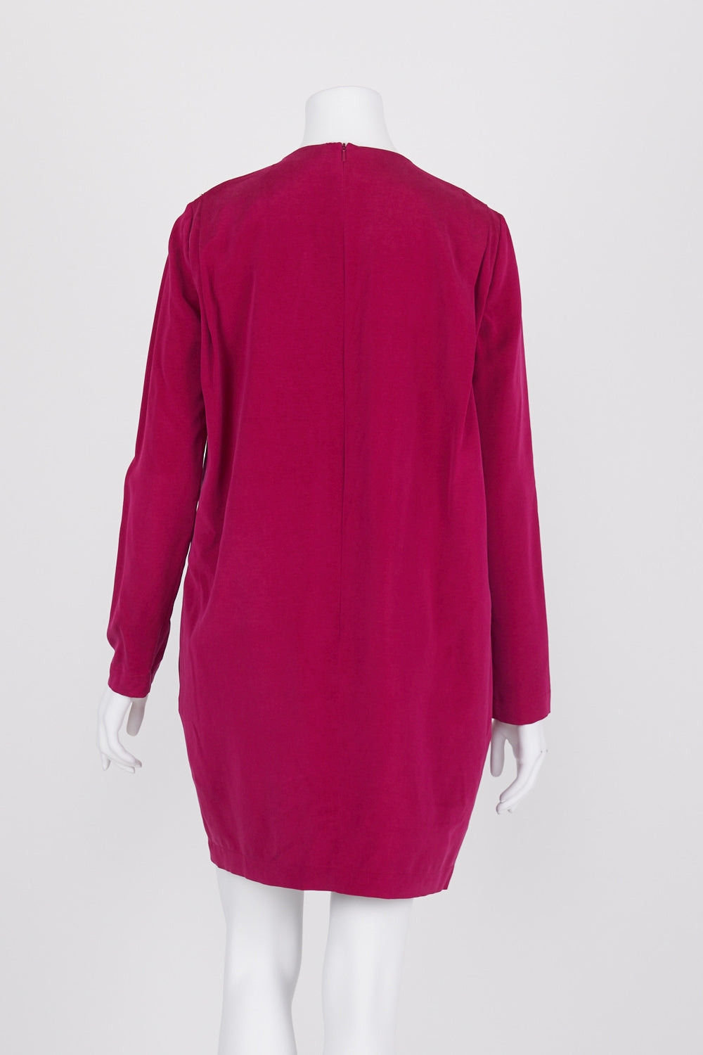 Sportmax Purple Long Sleeve Silk Blend Dress 8