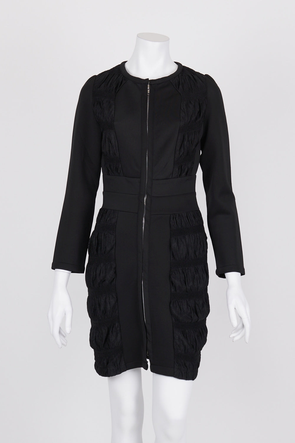 Leoni Black Zip Front Dress 8