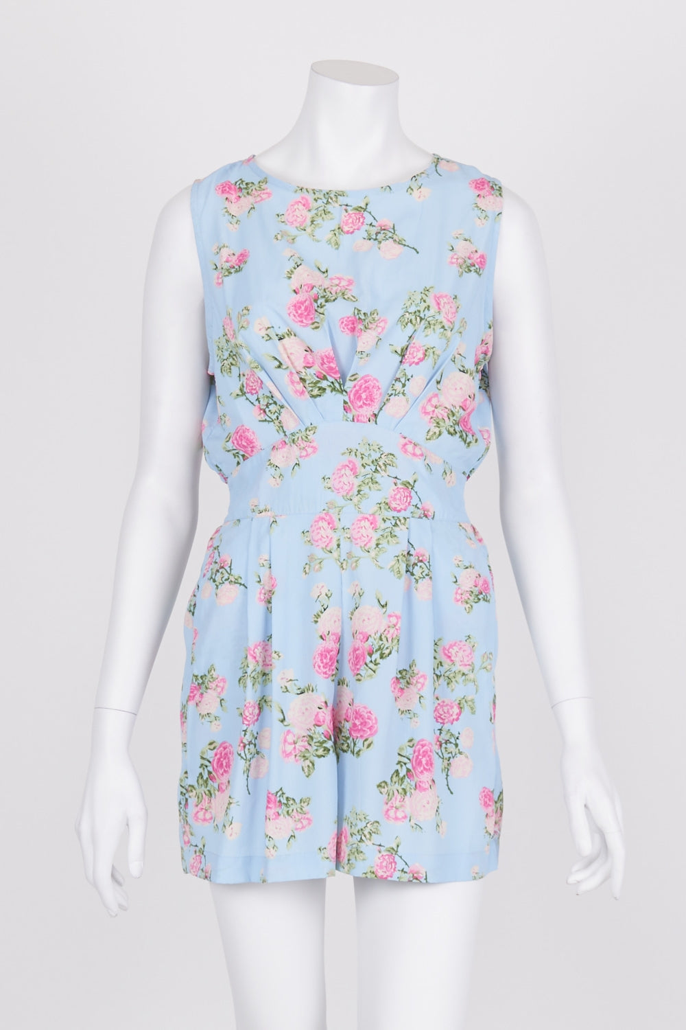 O&#39;Neill Blue Floral Sleeveless Playsuit 8