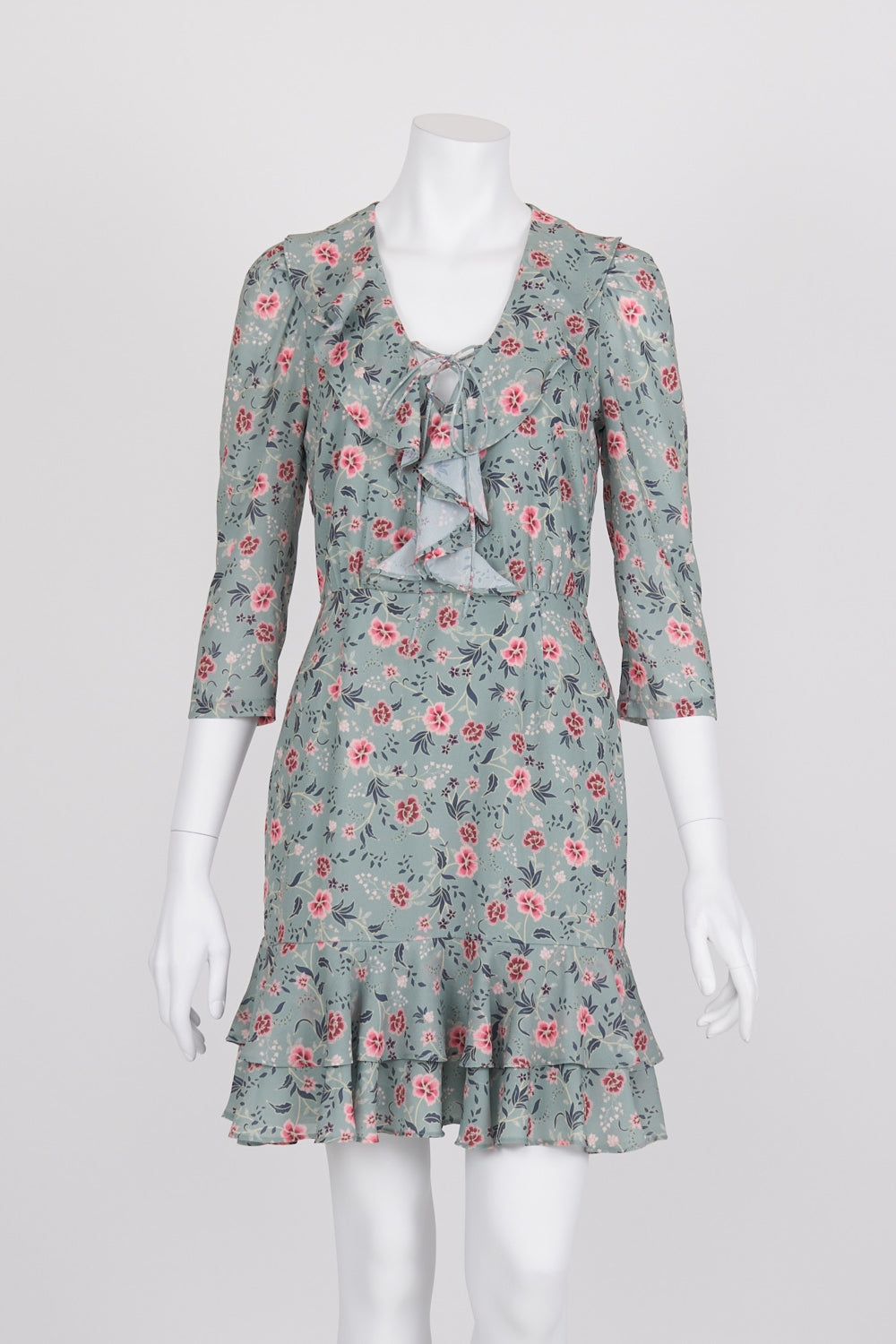 Cooper St Sage Floral Lace Up Dress 8