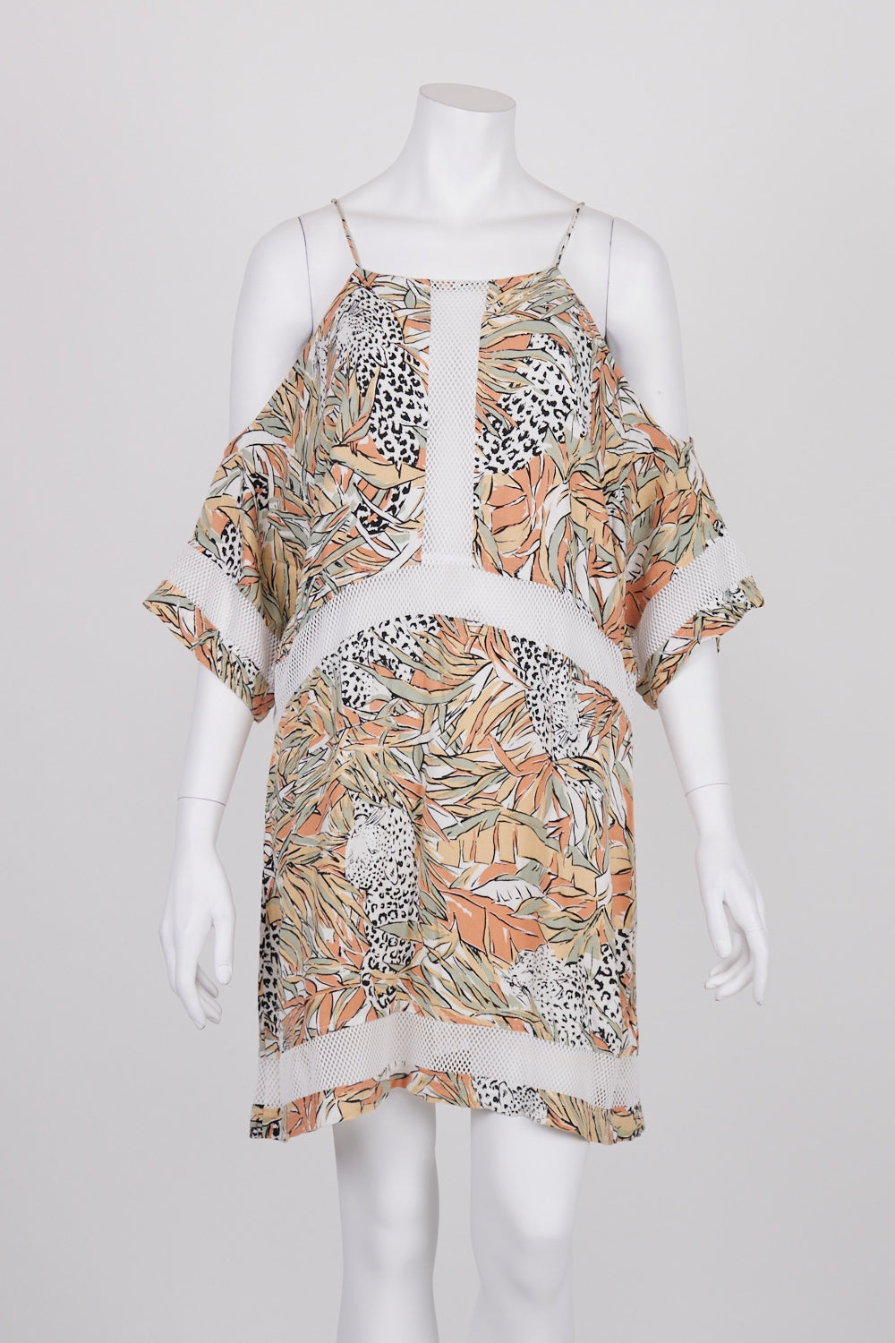 Zulu & Zephyr Pink Patterned Net Detail Dress 10