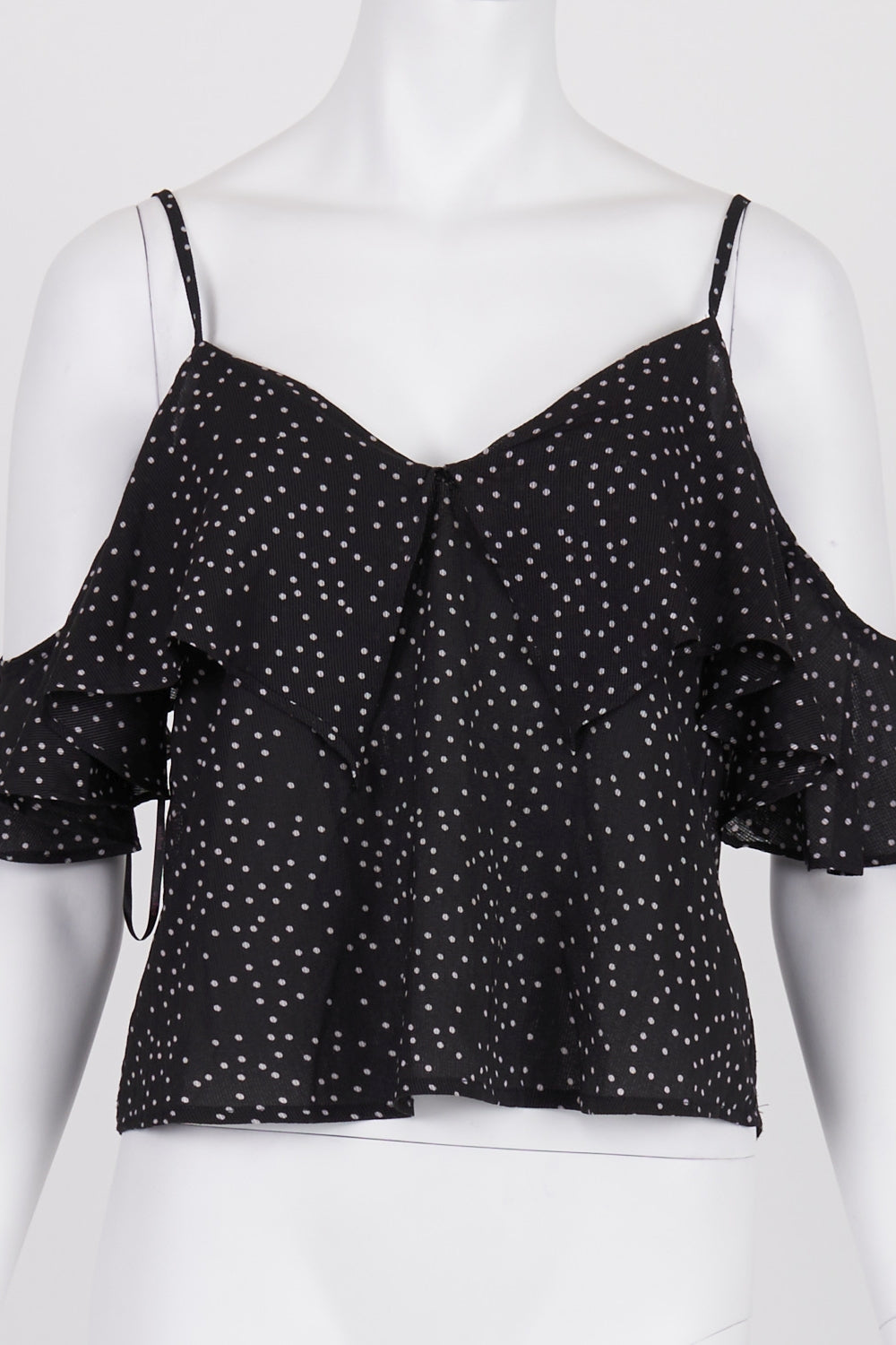 Pilgrim Black And White Polka Dot Top 8