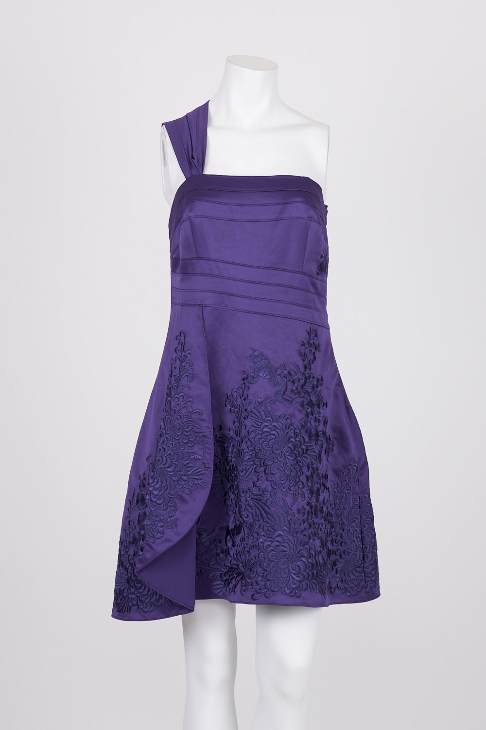 Karen Millen Purple Embroidered Dress 14