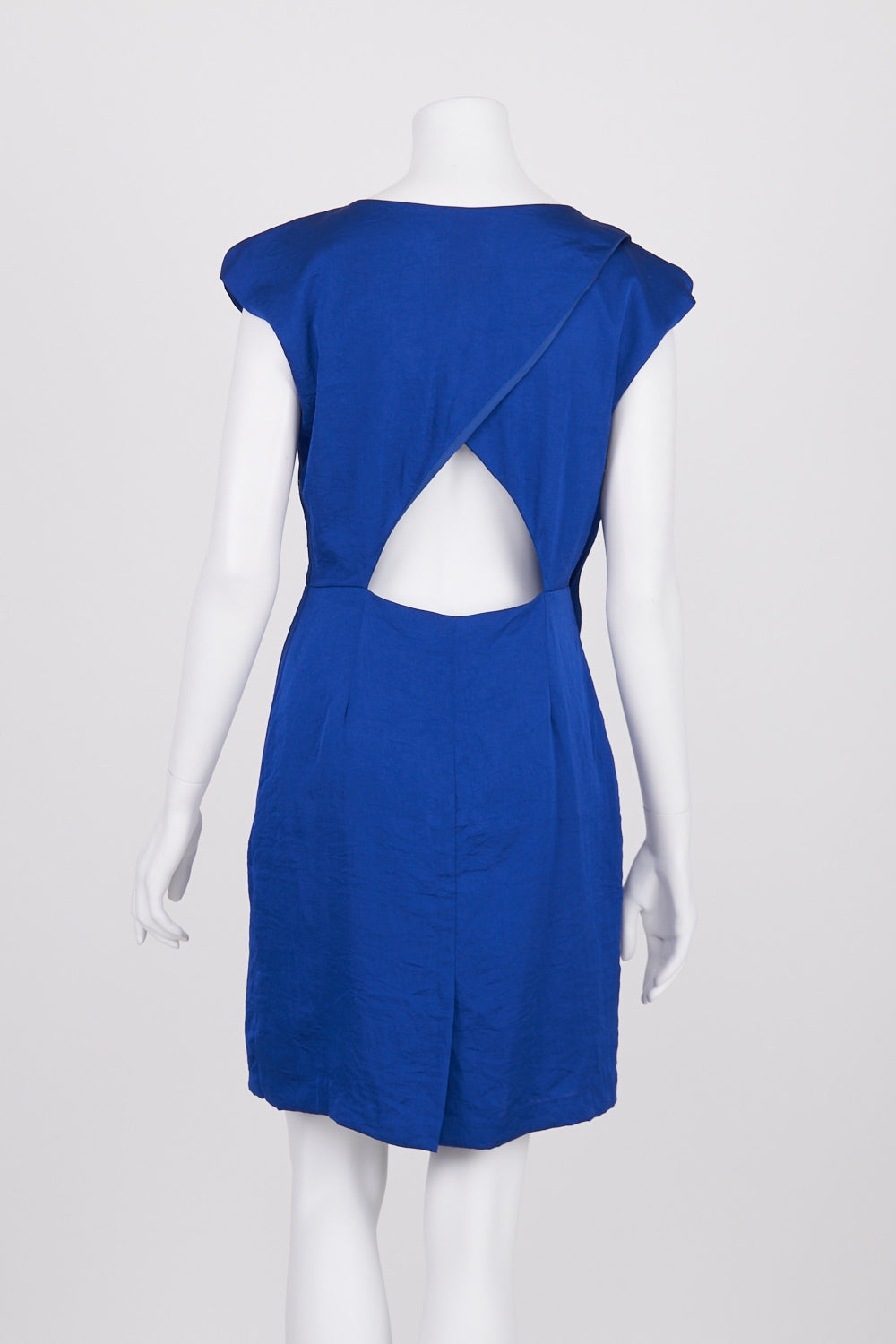 Nicola Finetti Blue Pleated Sleeveless Dress 12
