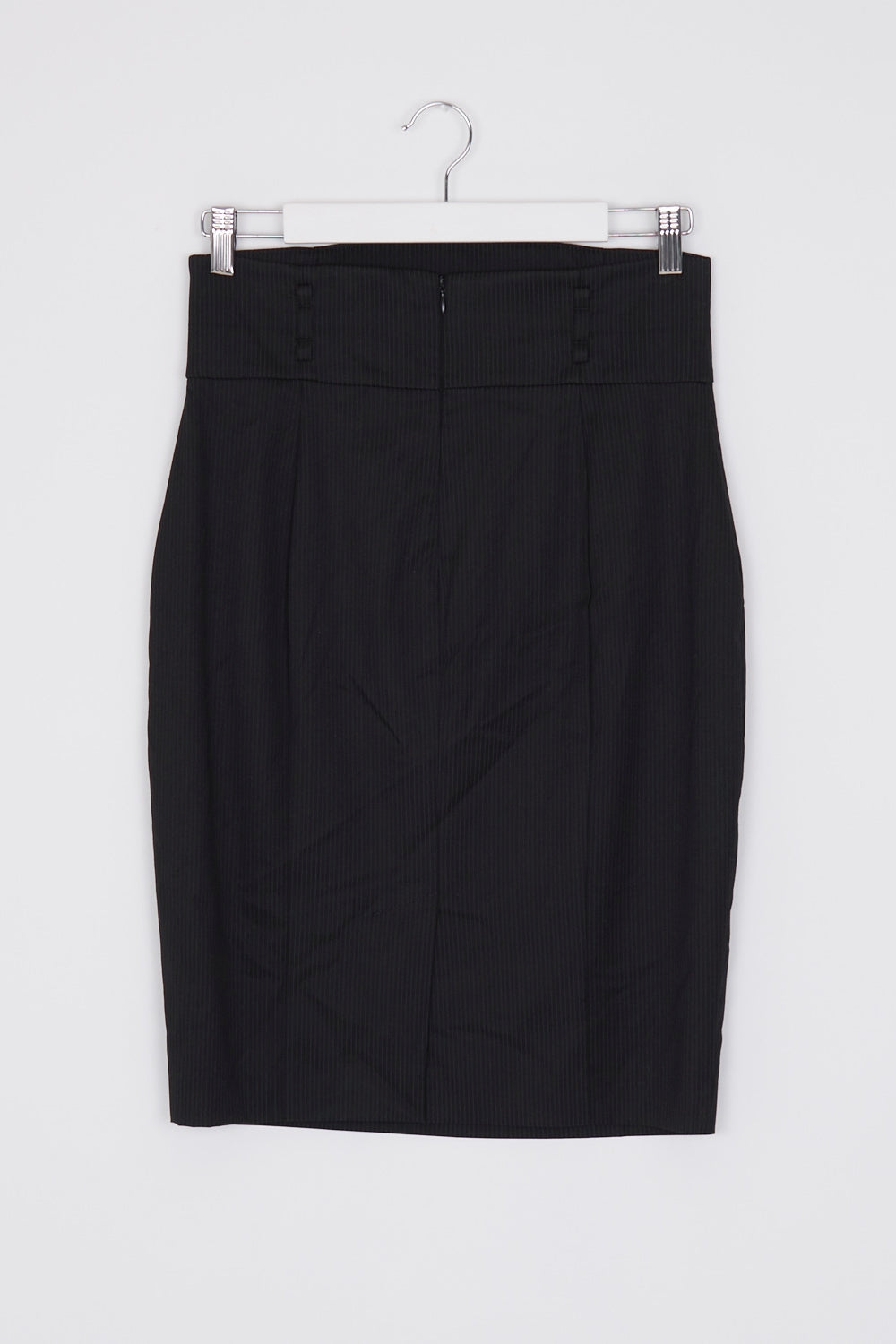 Cue Black Striped Midi Skirt 10