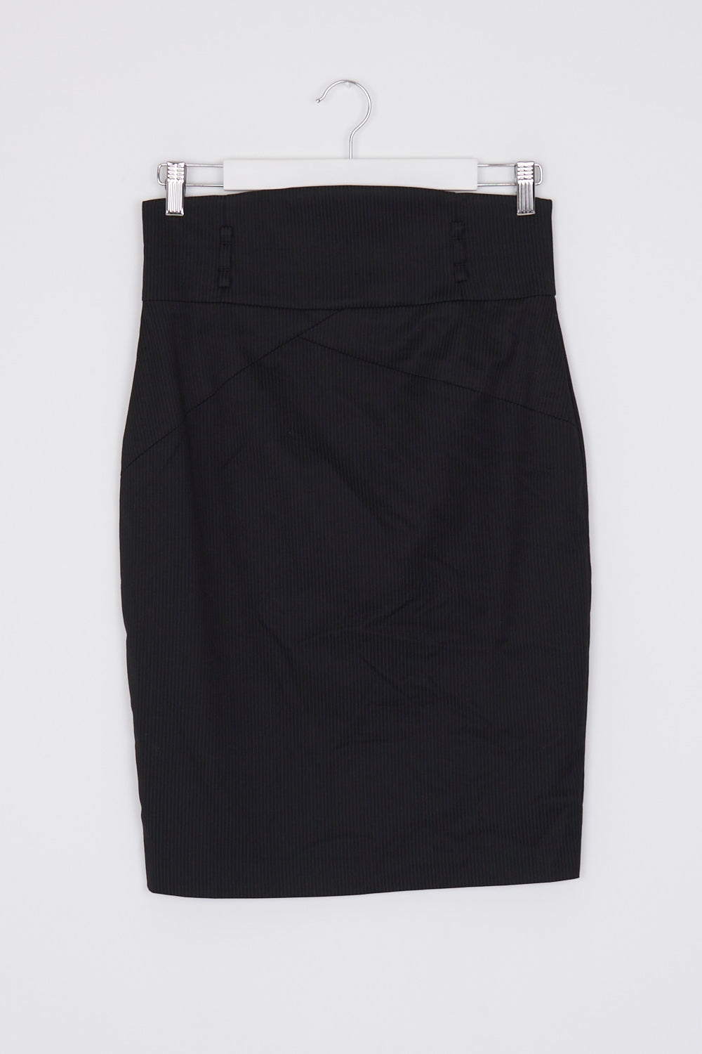 Cue Black Striped Midi Skirt 10