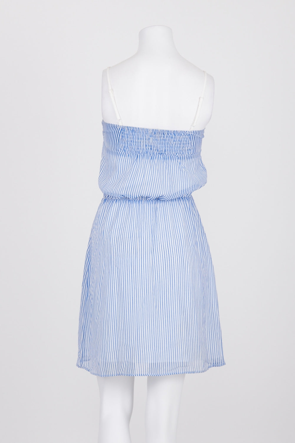 Ladakh Blue And White Striped Dress 6