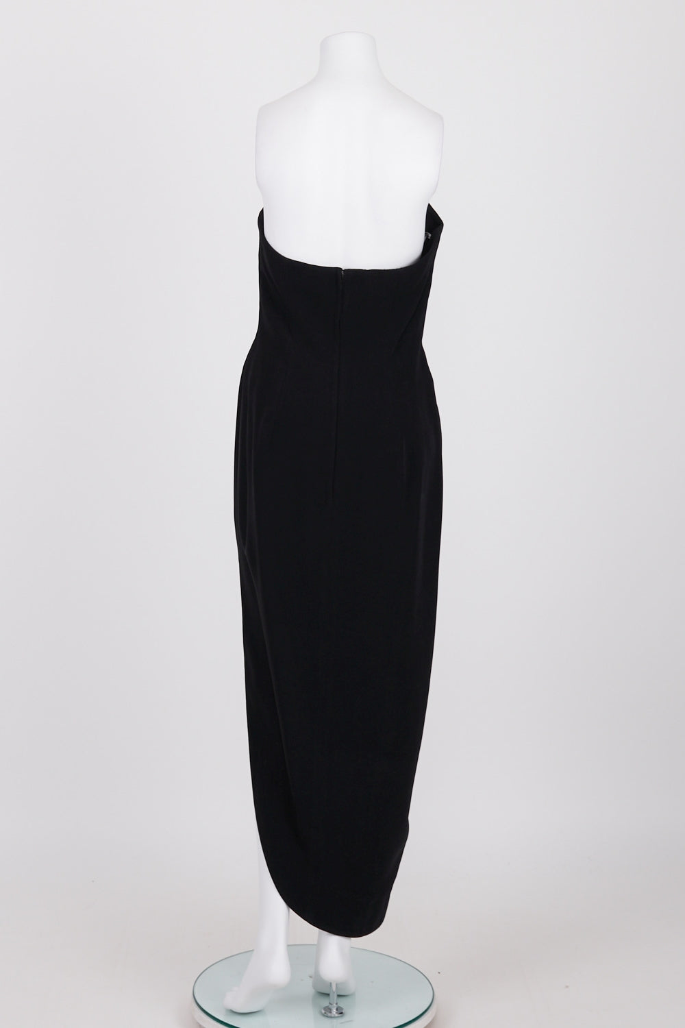 George Gross Black Strapless Side Split Maxi Dress 12