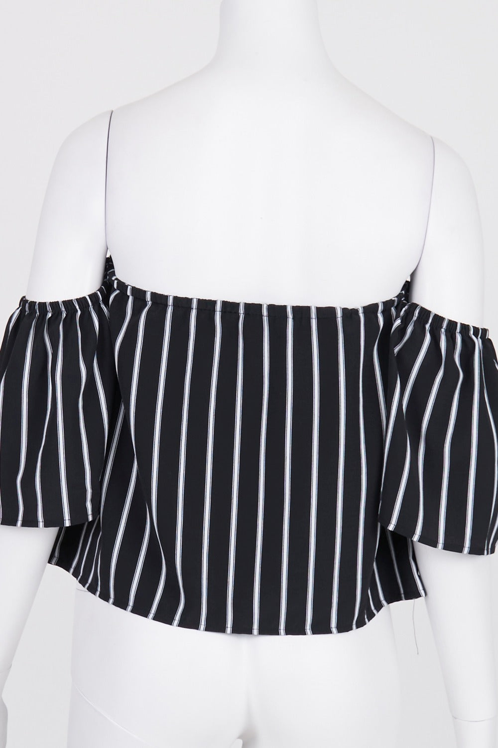 Mossman Black And White Striped Off Shoulder Top 10