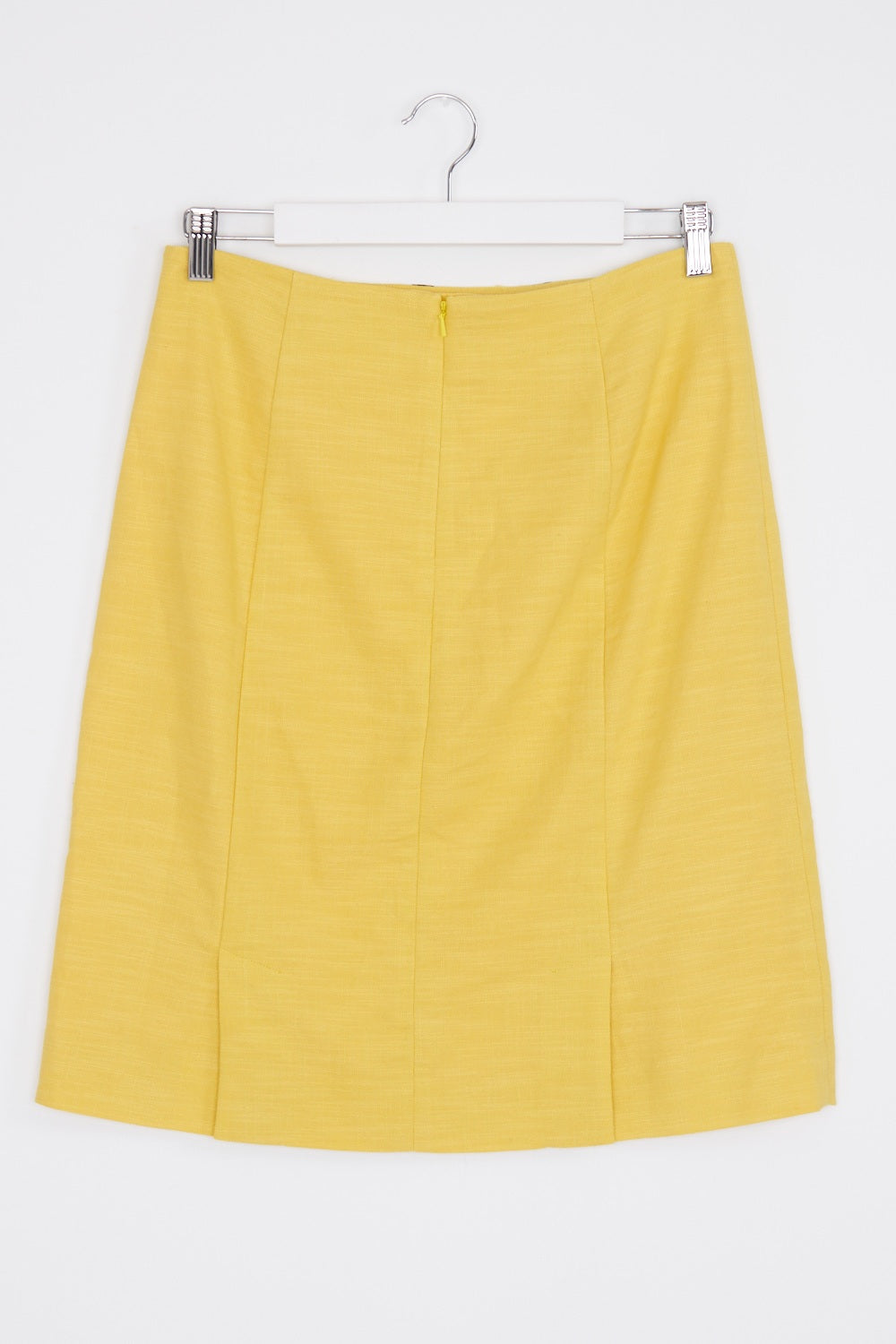 Nic & Zoe Yellow Embroidered Midi Skirt 8