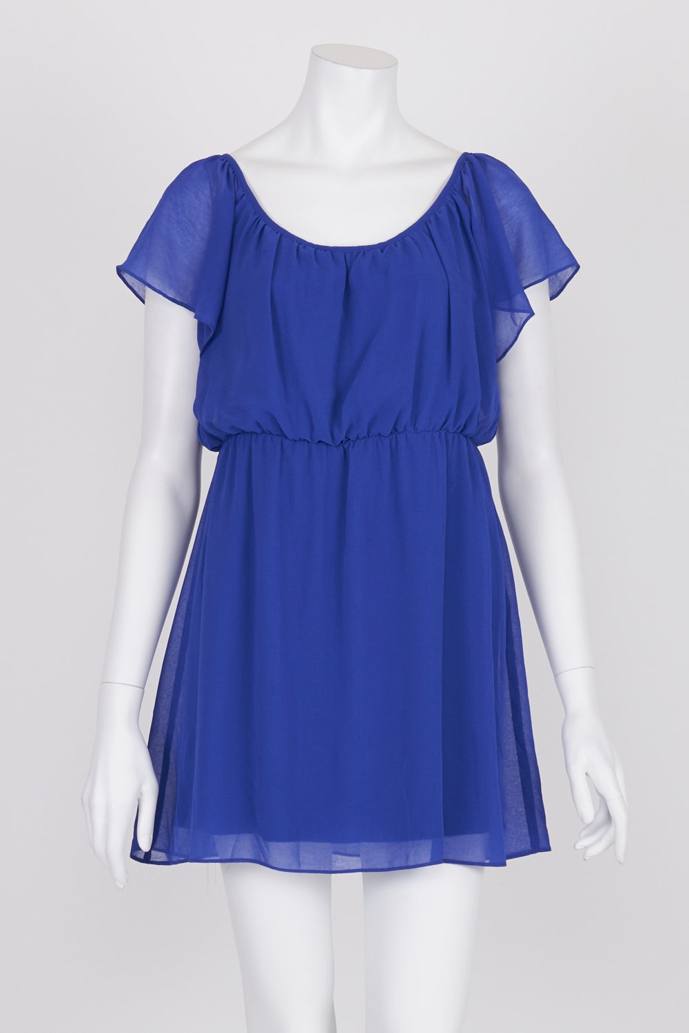 Forcast Blue Short Sleeve Dress 8 Reluv Clothing Australia