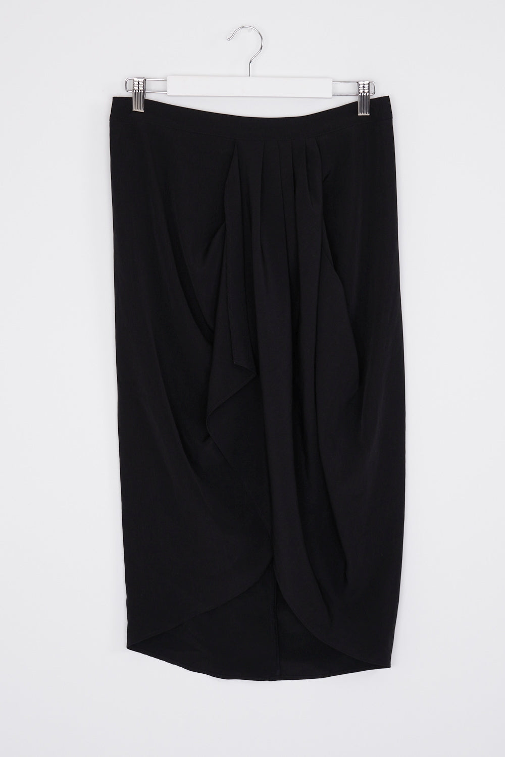 Sheike Black Pleated Front Midi Skirt 12