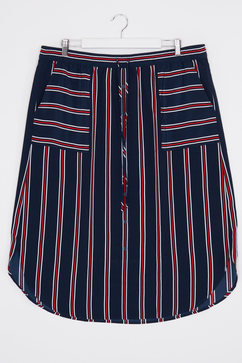 Tommy Hilfiger Navy Striped Skirt XXL